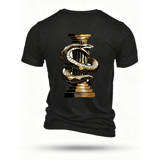 Black T-shirt, back print