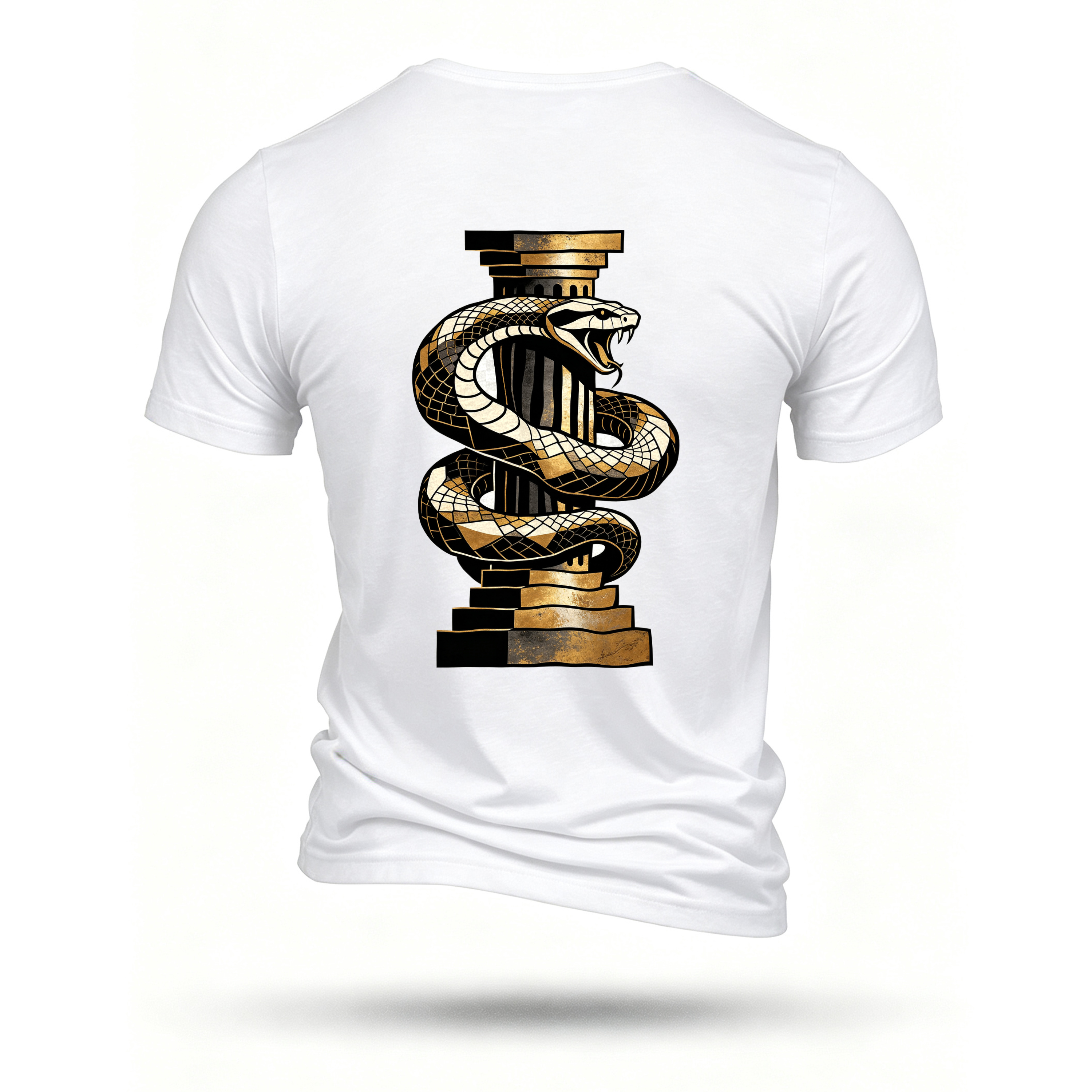 White T-shirt, back print