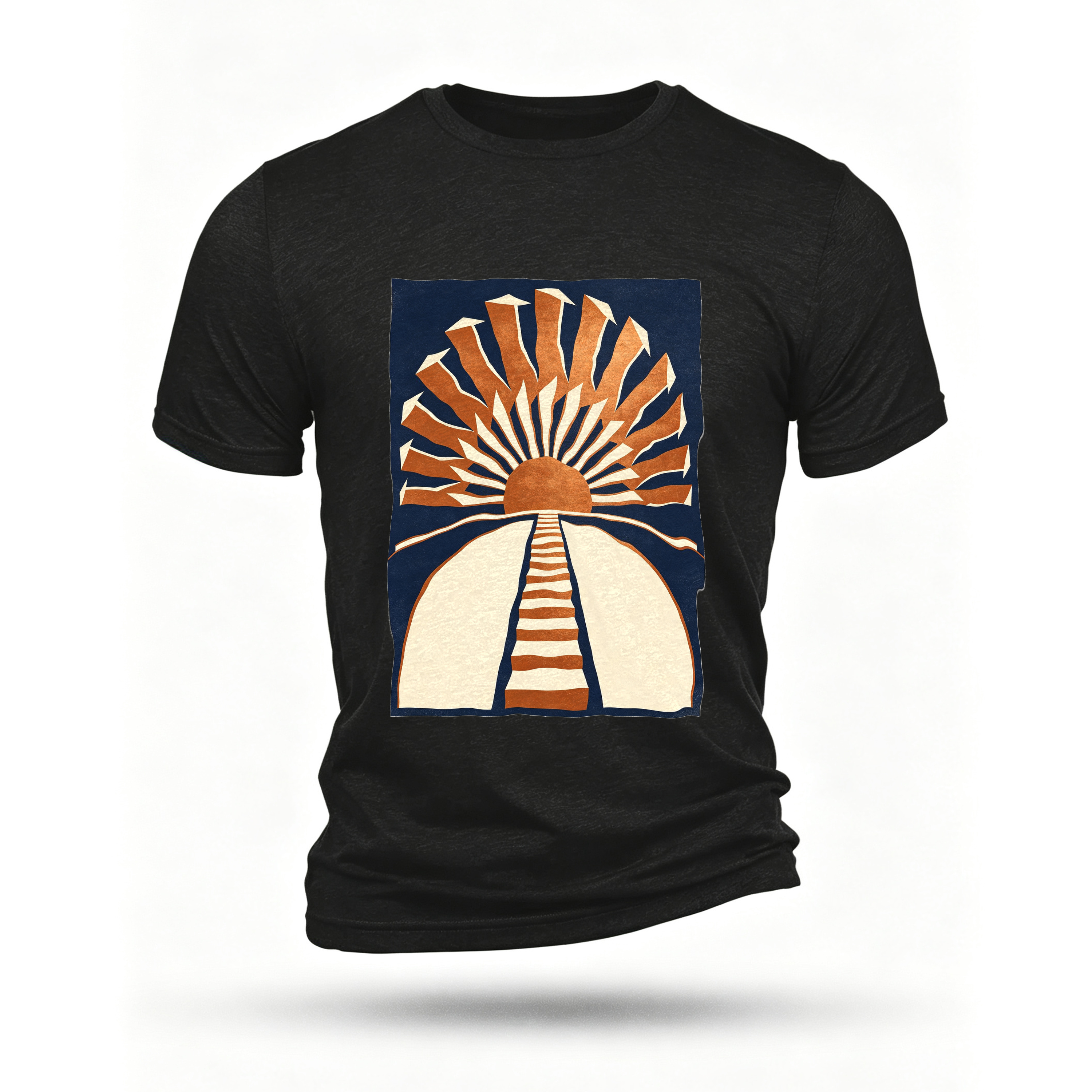 Black T-shirt, front print
