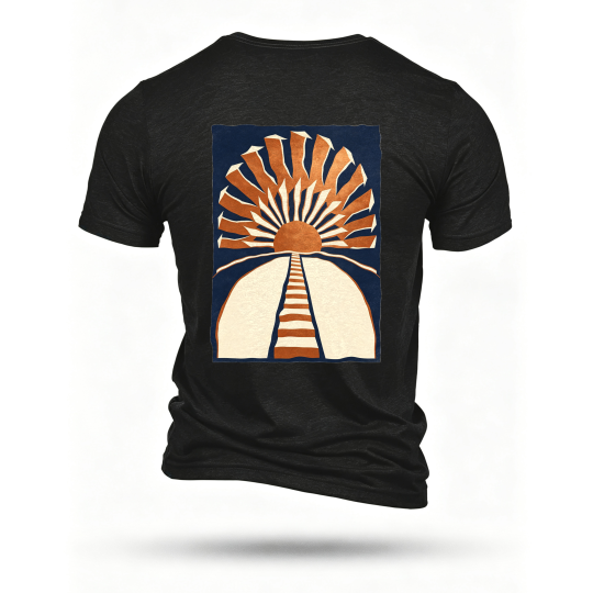Black T-shirt, back print