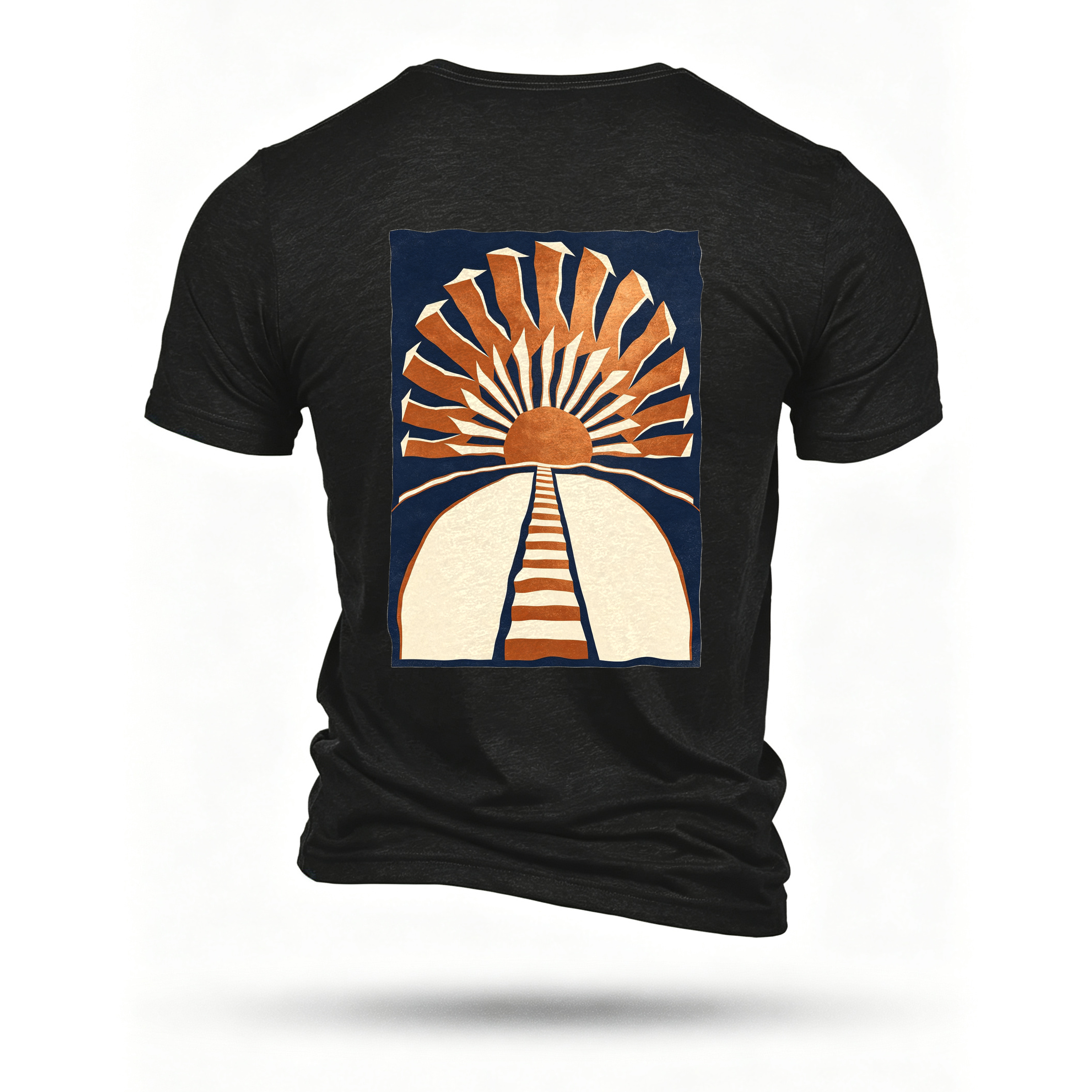Black T-shirt, back print
