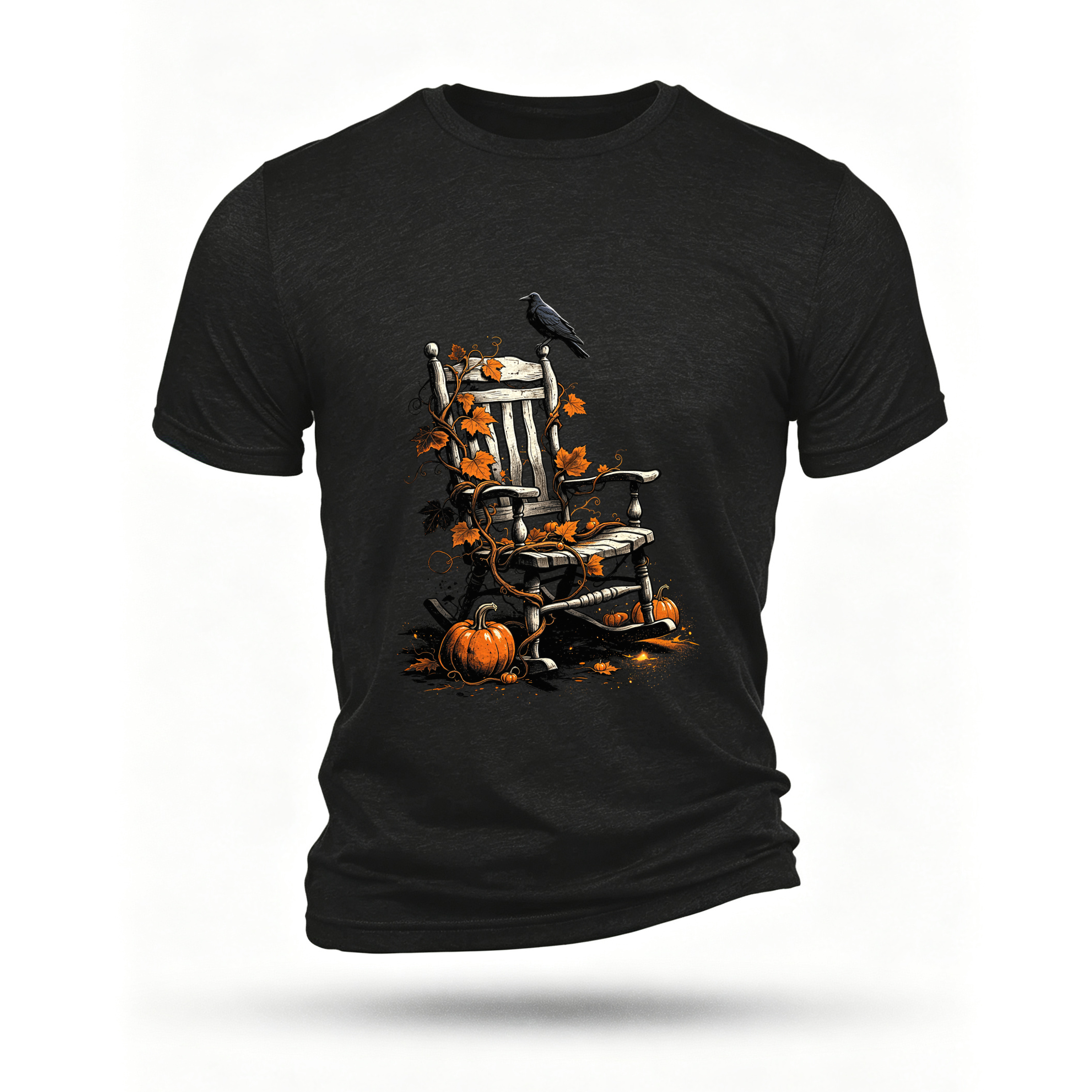 Black T-shirt, front print