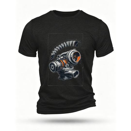Black T-shirt, front print