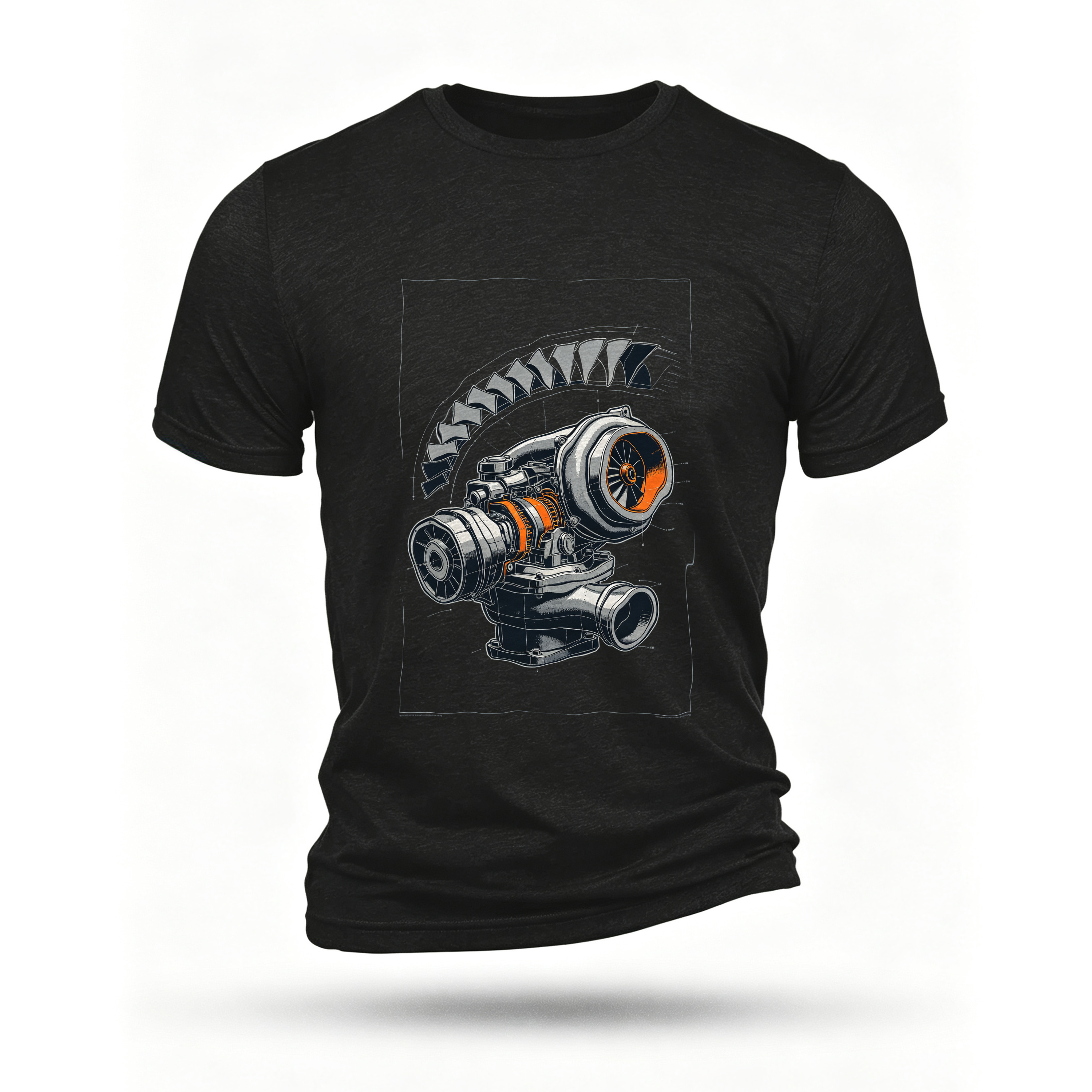 Black T-shirt, front print