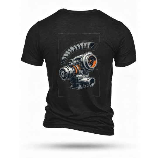 Black T-shirt, back print