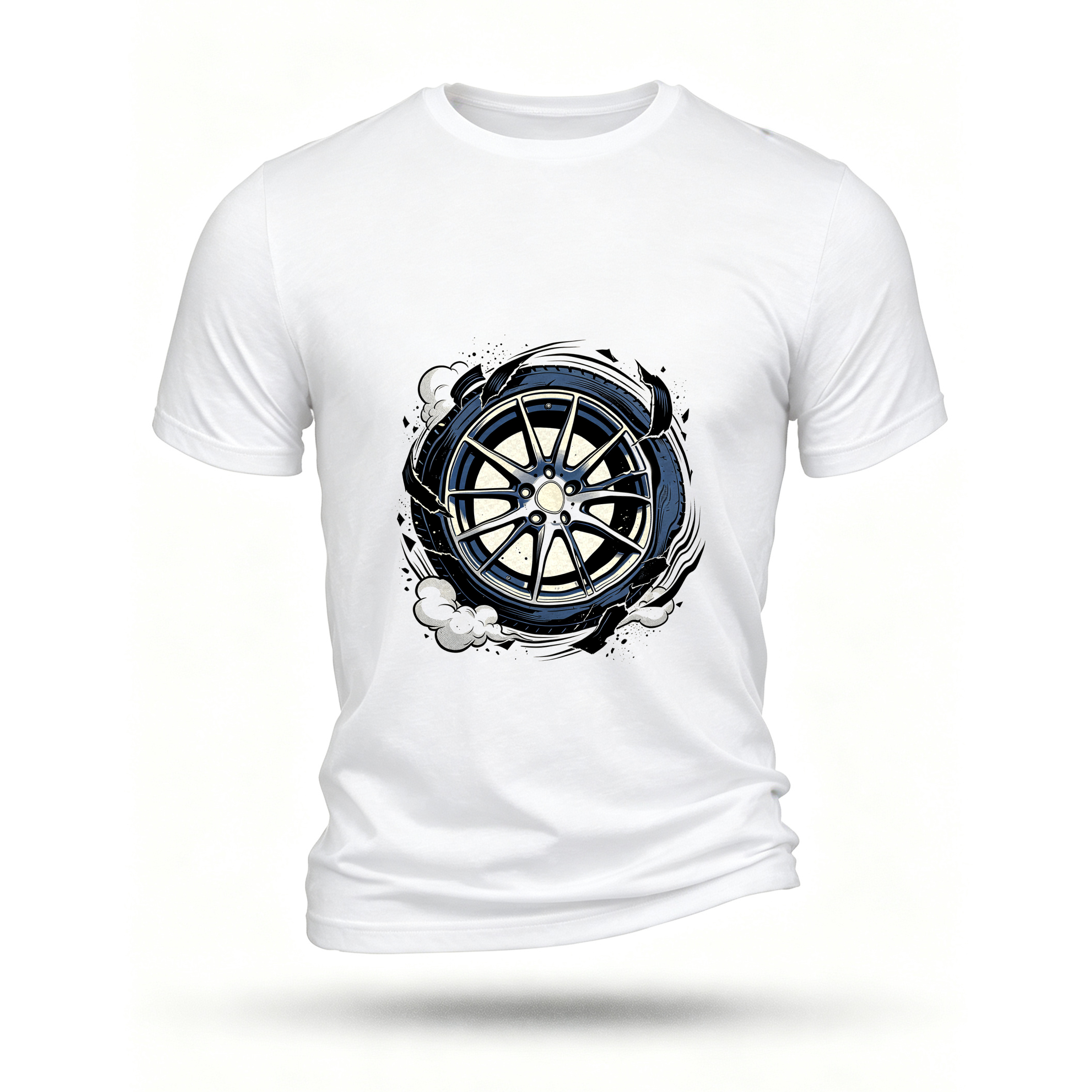 White T-shirt, front print
