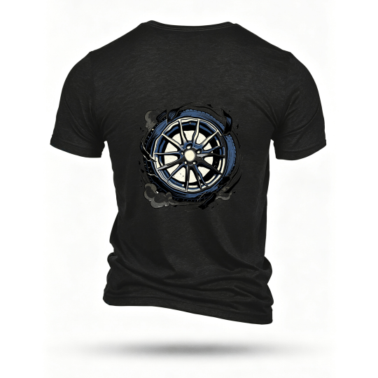 Black T-shirt, back print