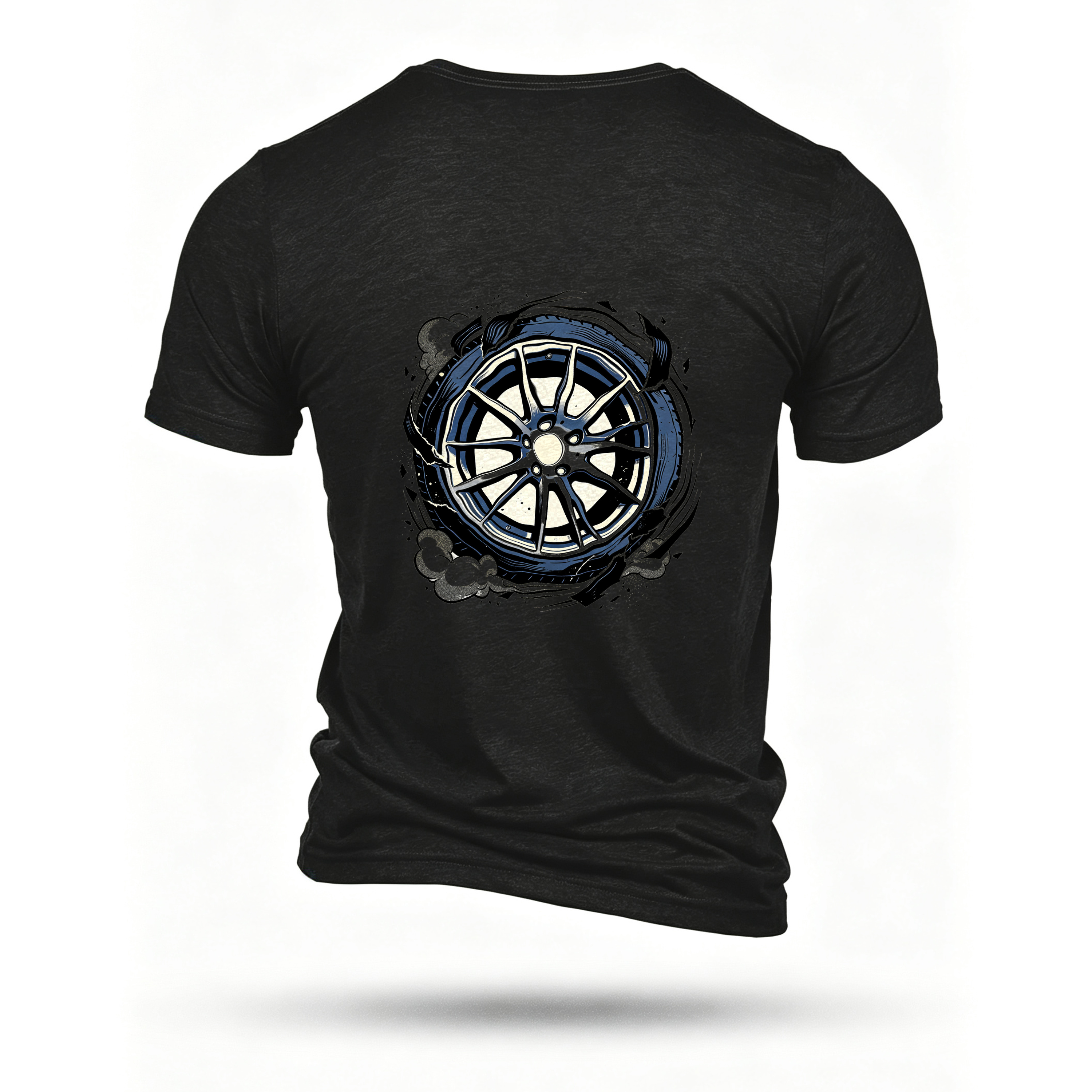 Black T-shirt, back print