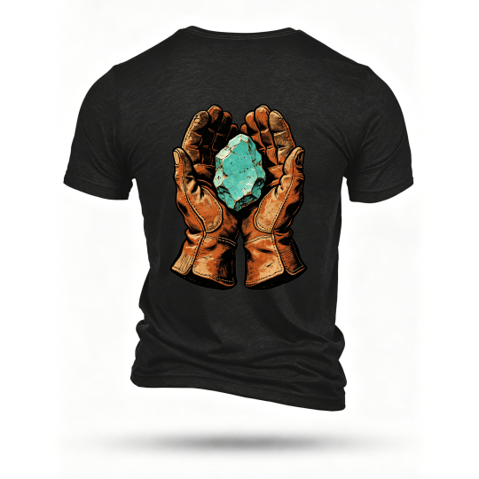 Black T-shirt, back print