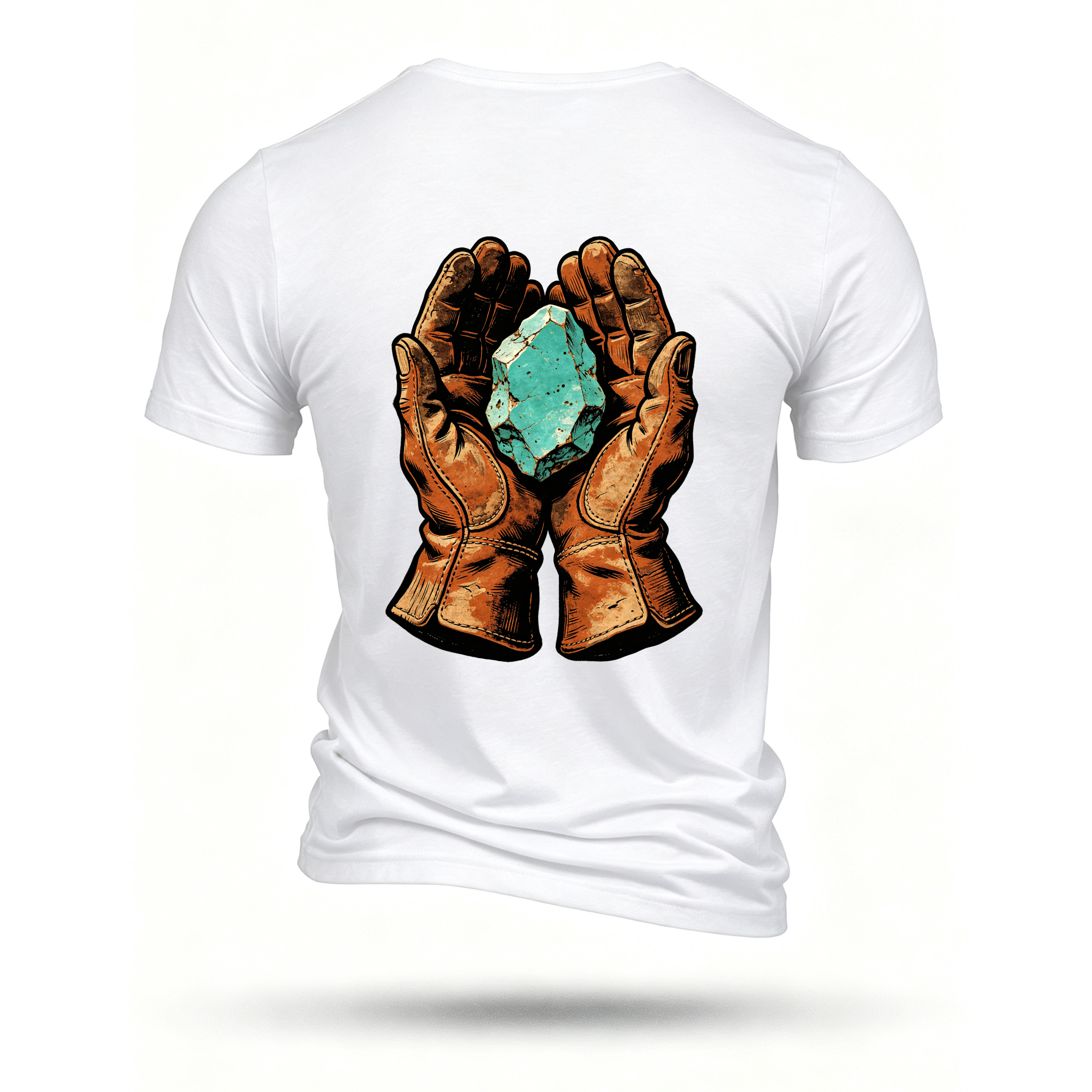 White T-shirt, back print