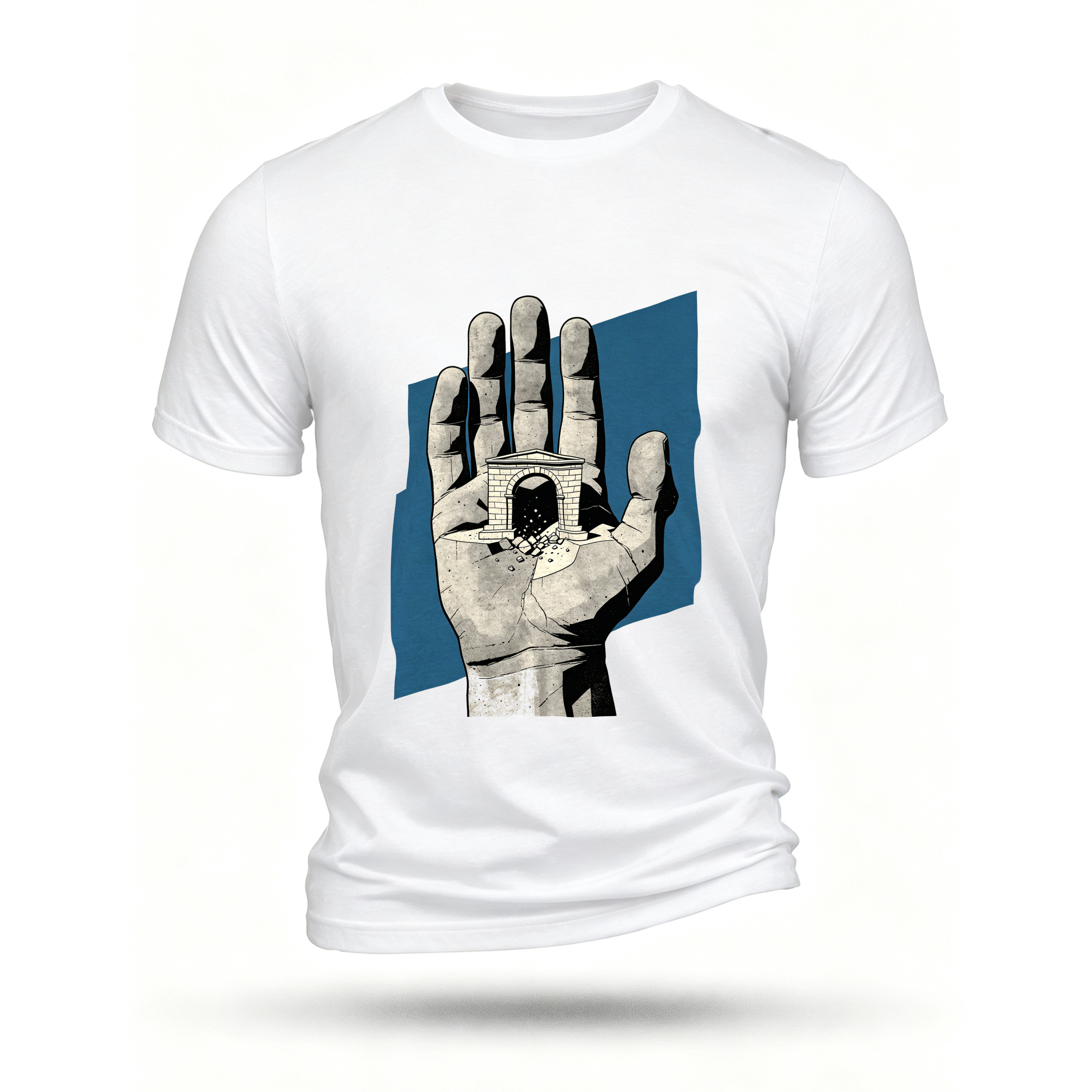 White T-shirt, front print