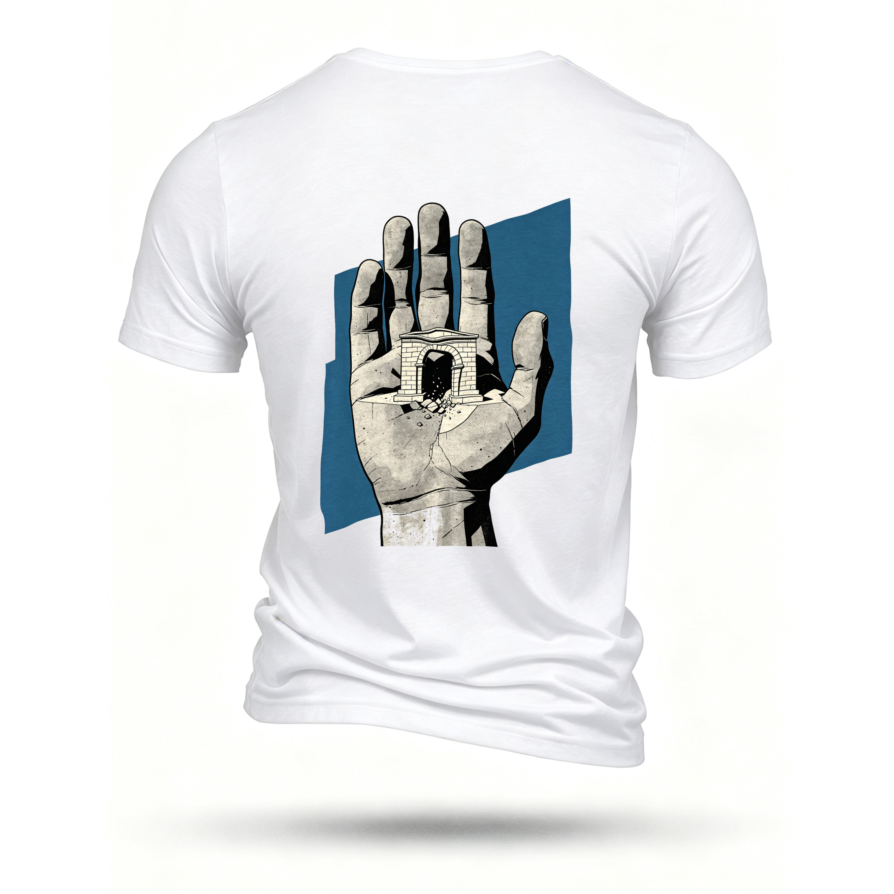 White T-shirt, back print