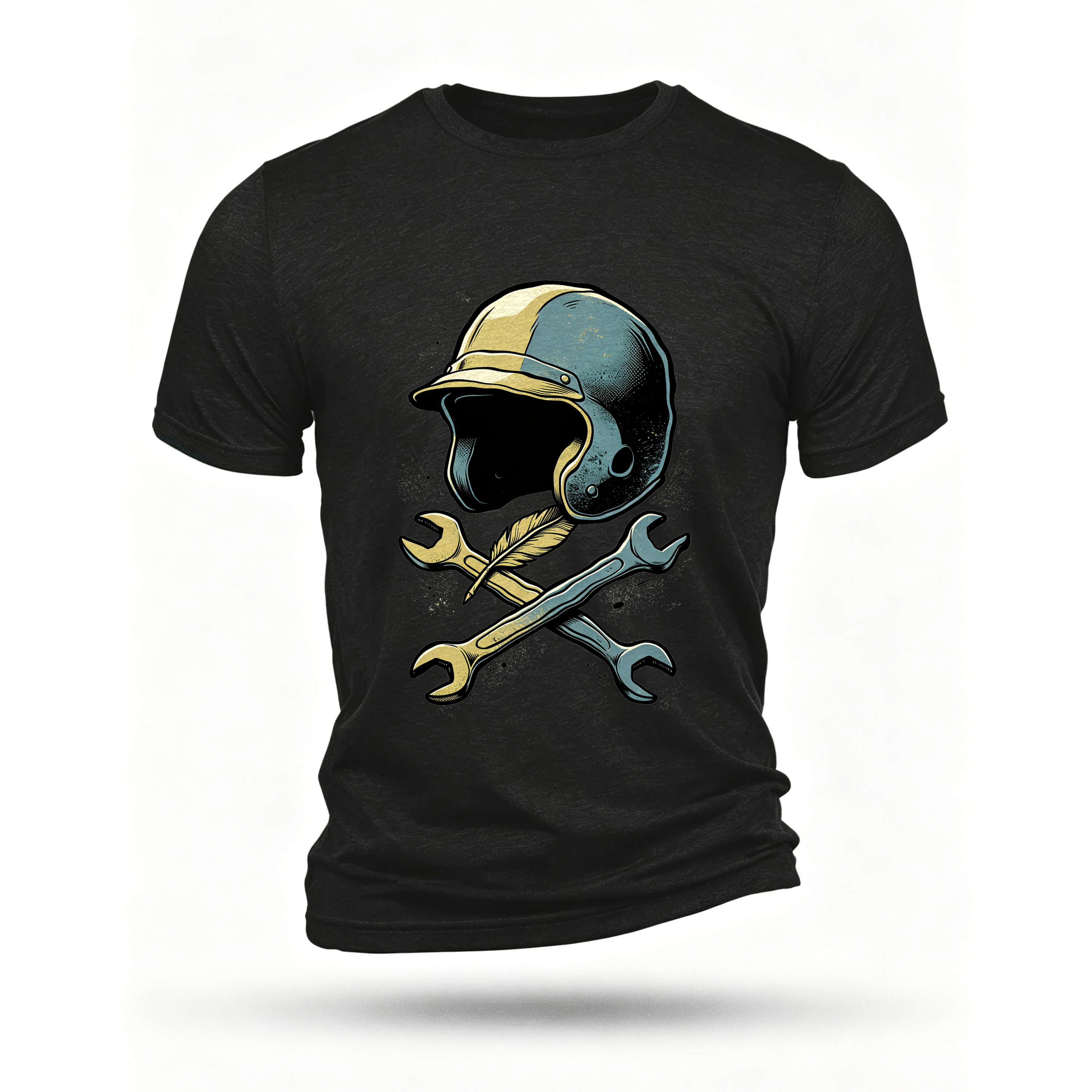 Black T-shirt, front print