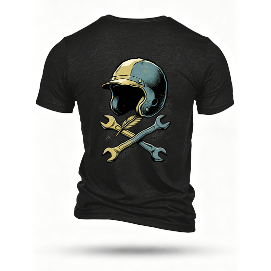 Black T-shirt, back print