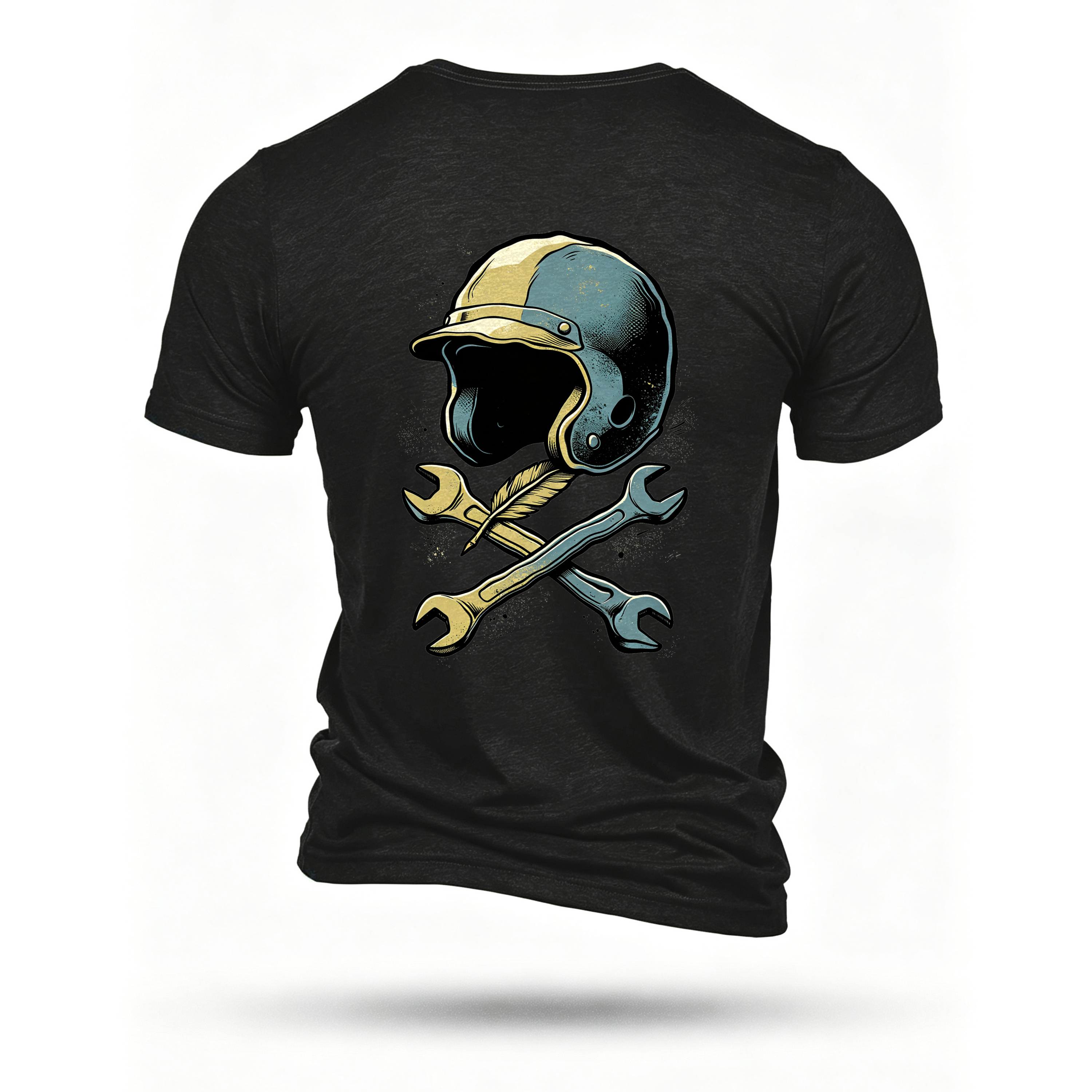 Black T-shirt, back print