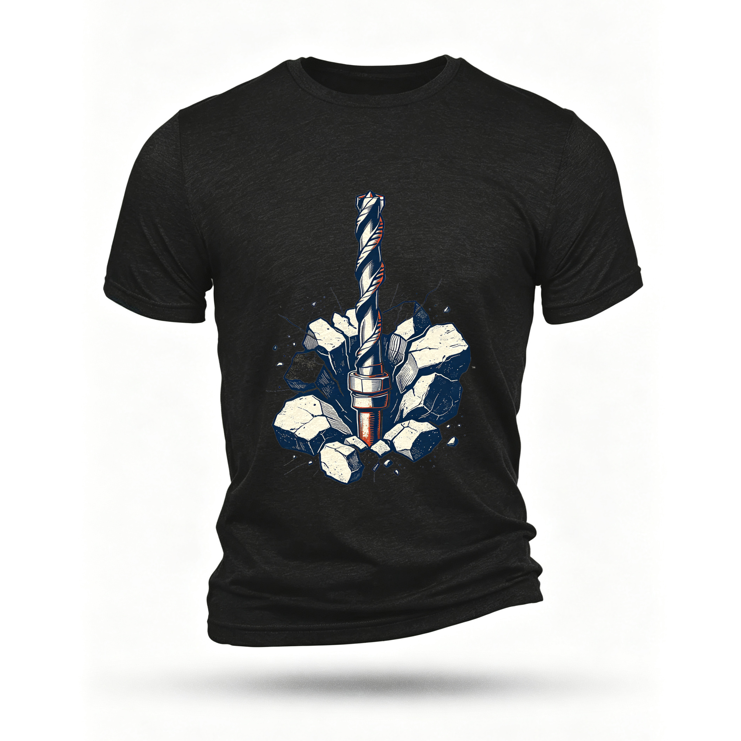Black T-shirt, front print