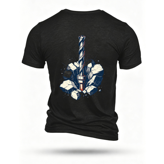 Black T-shirt, back print