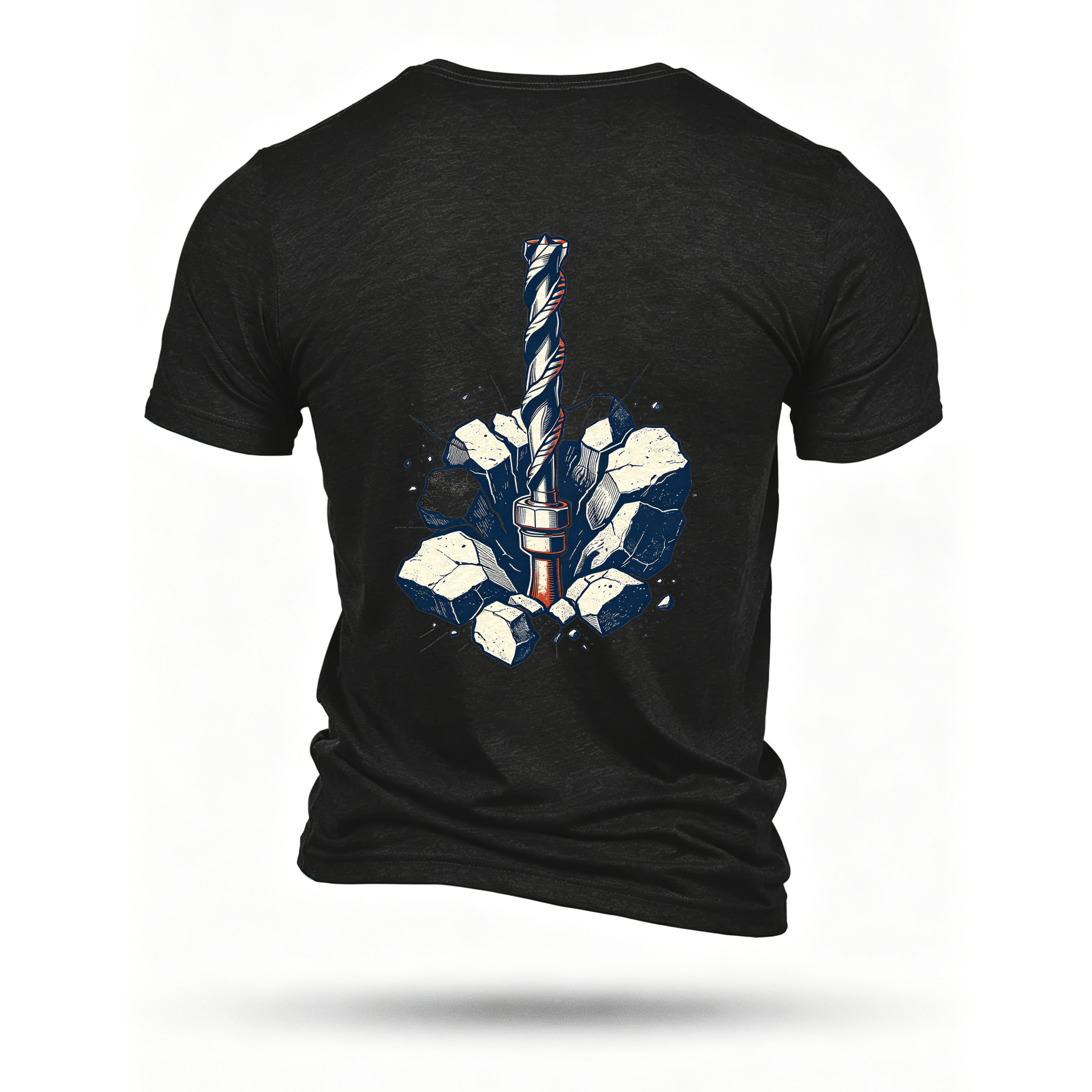 Black T-shirt, back print