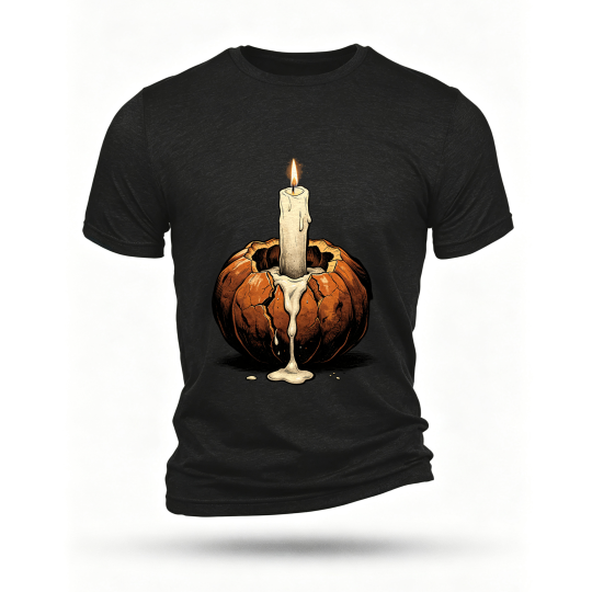 Black T-shirt, front print