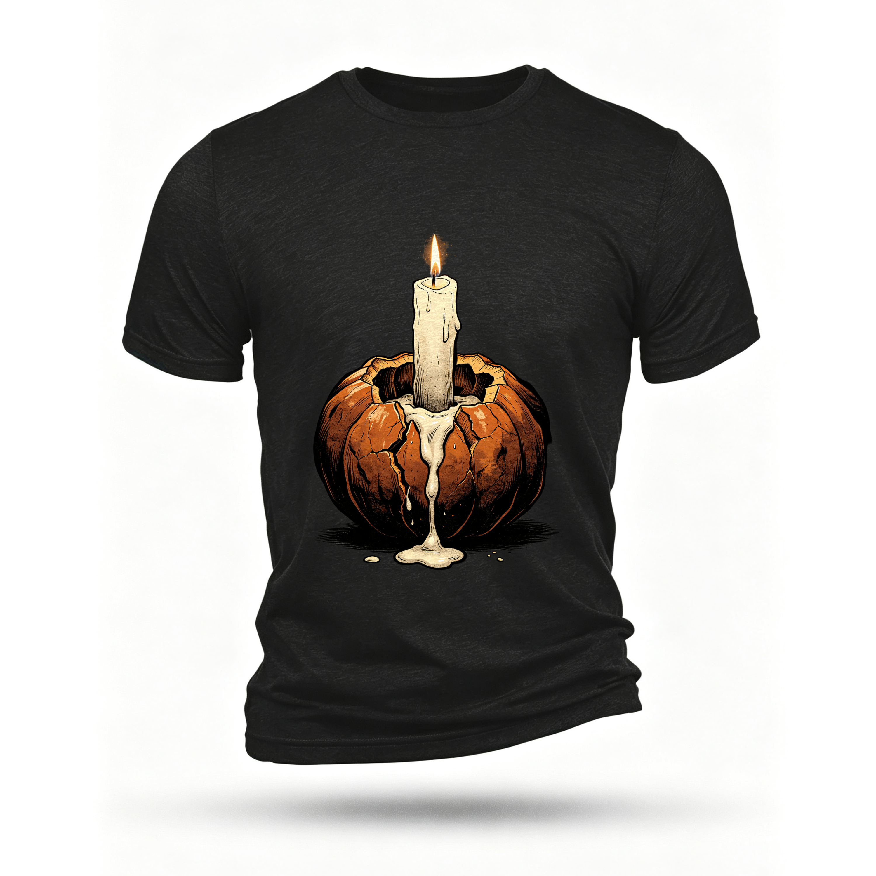 Black T-shirt, front print