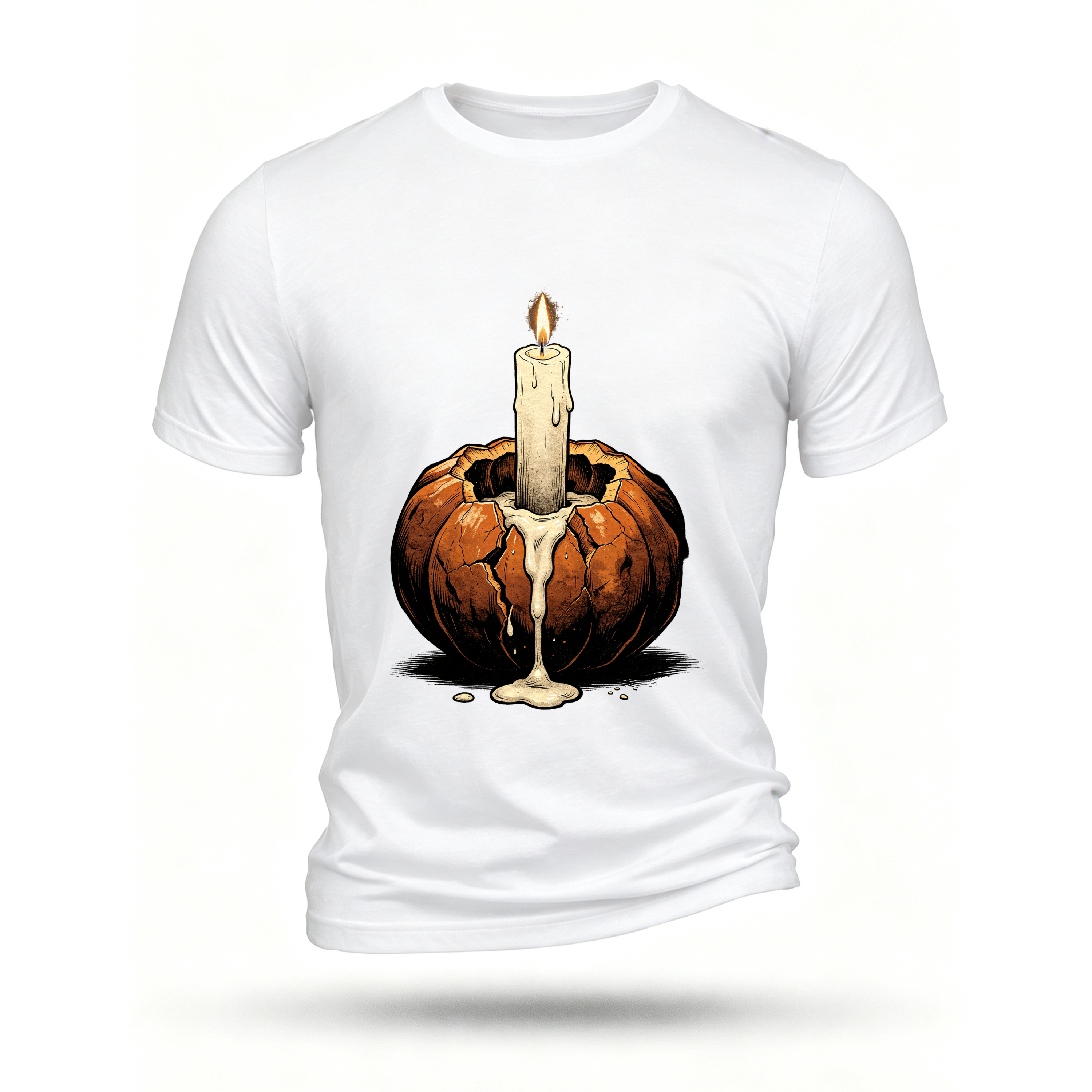 White T-shirt, front print