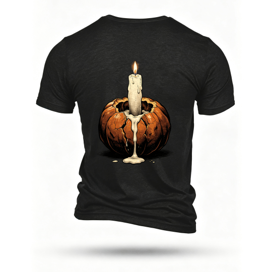 Black T-shirt, back print
