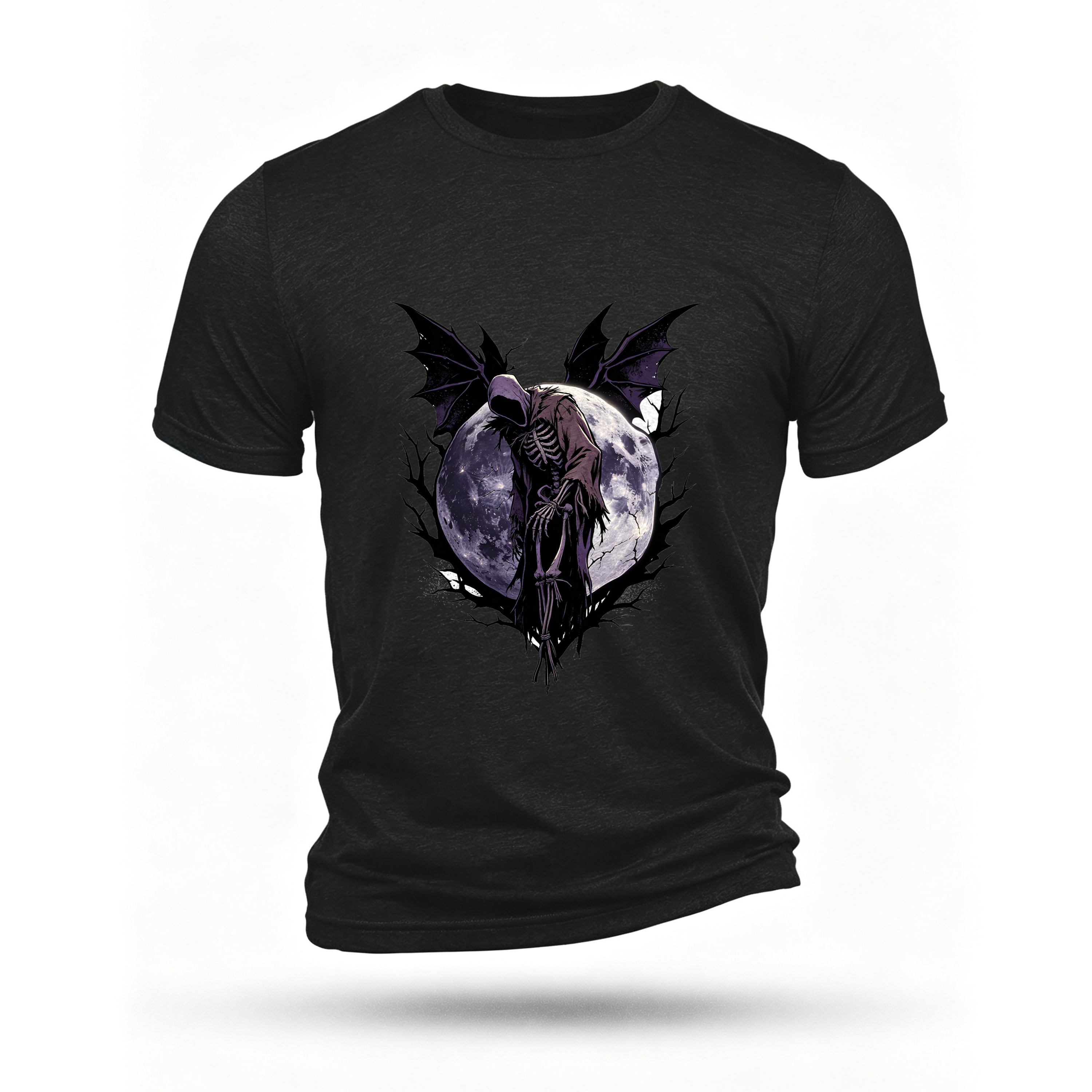 Black T-shirt, front print