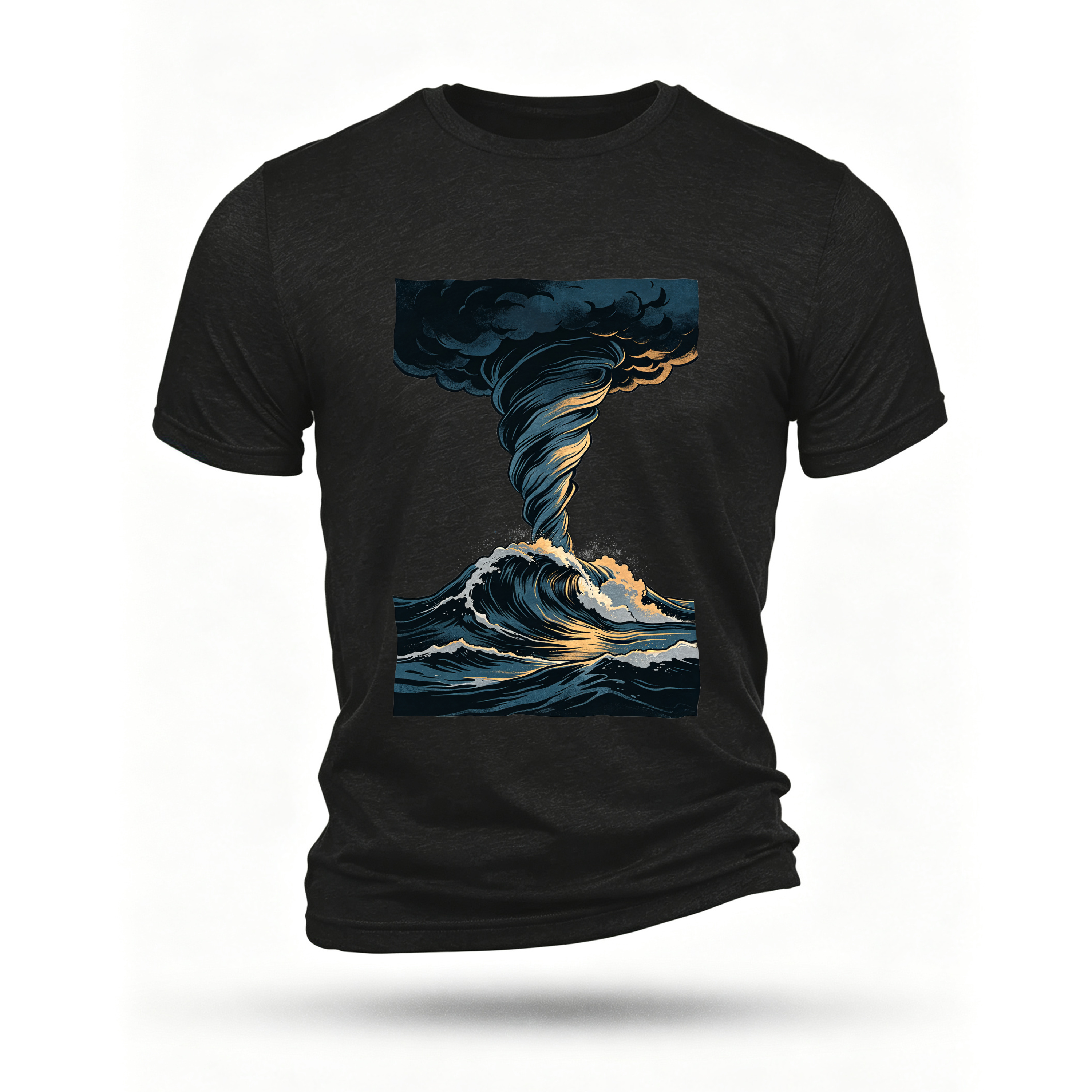 Black T-shirt, front print