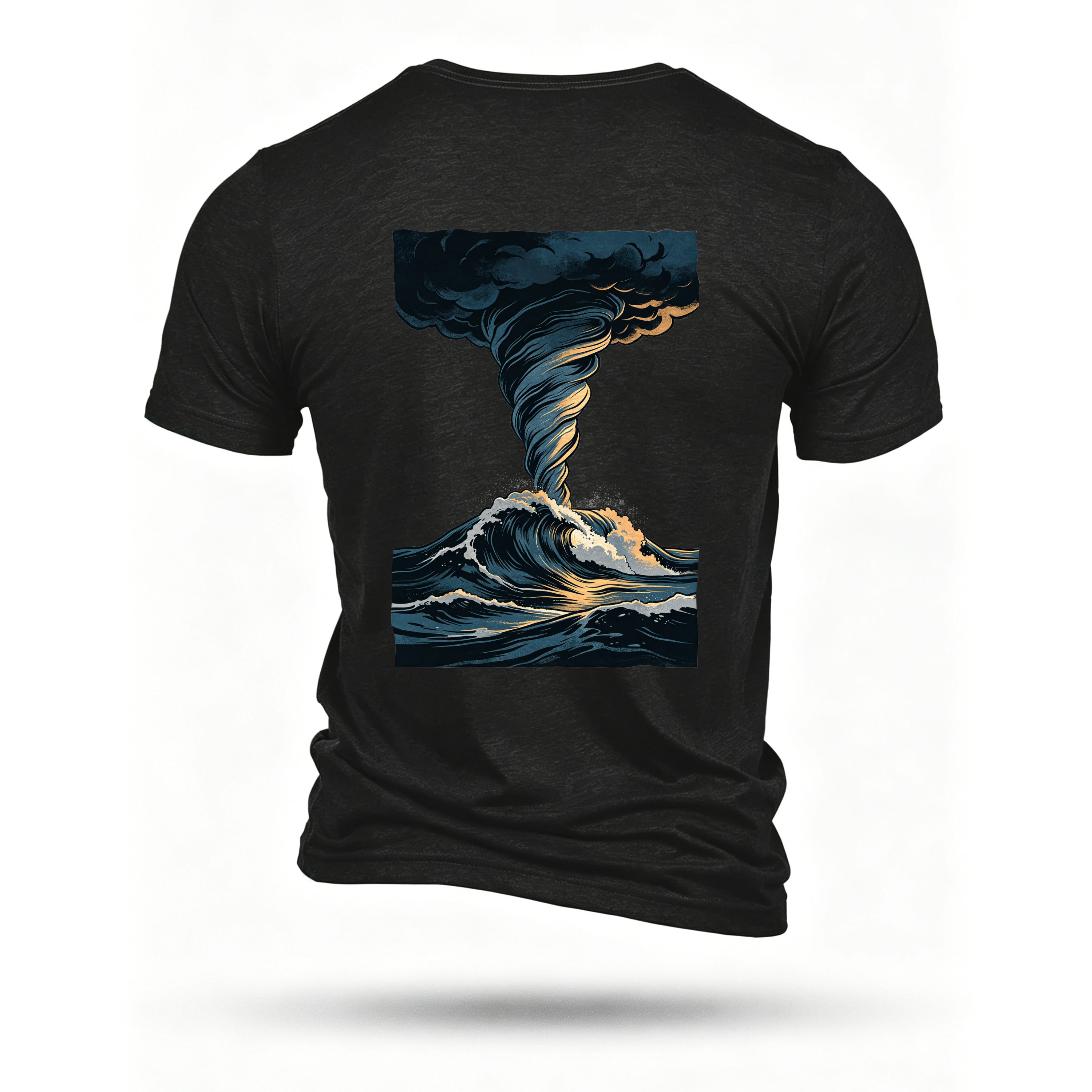 Black T-shirt, back print