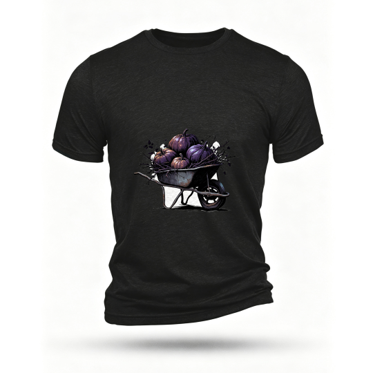 Black T-shirt, front print