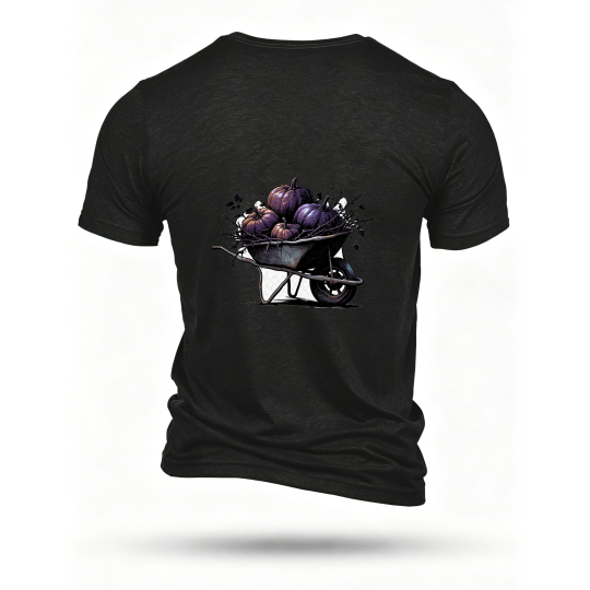Black T-shirt, back print