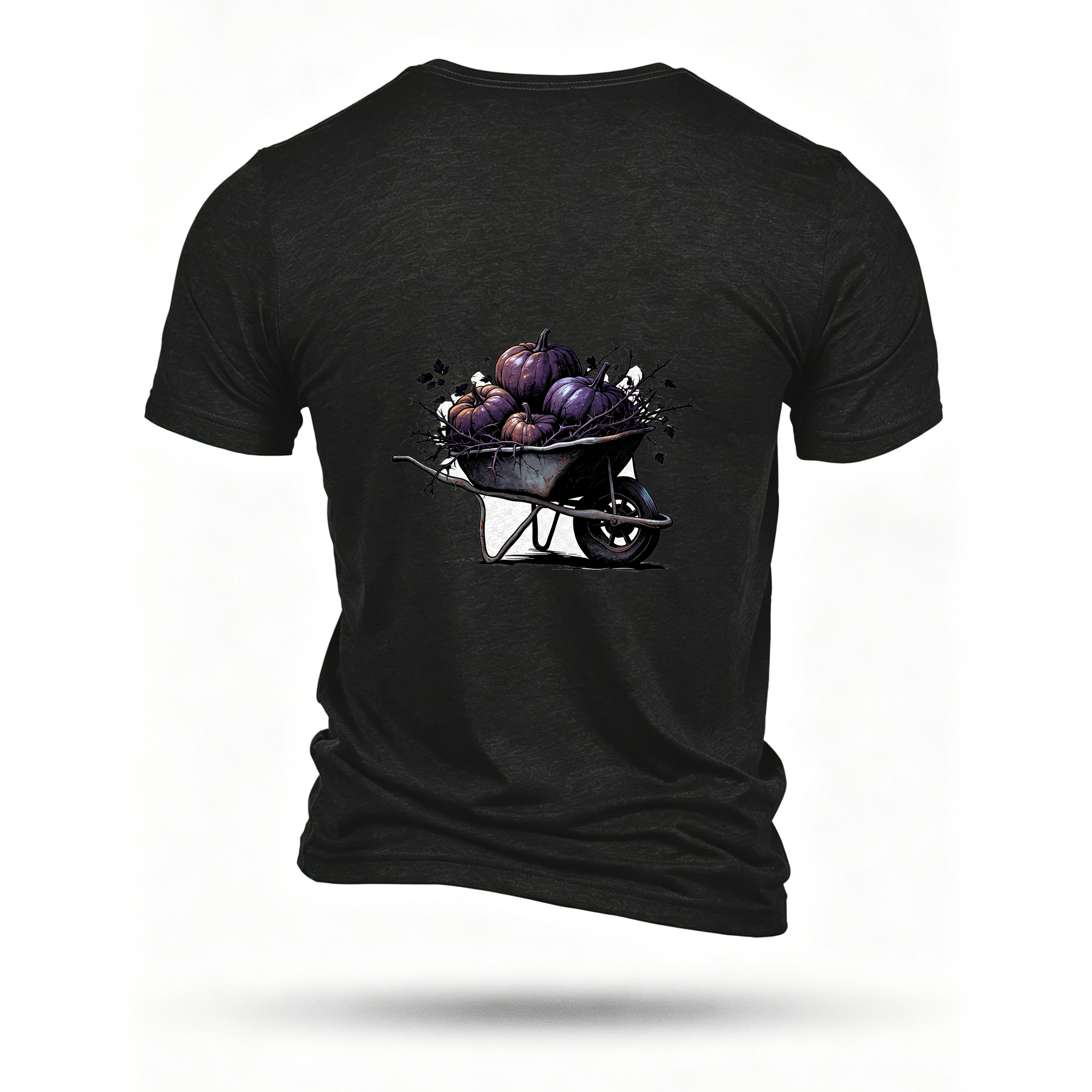 Black T-shirt, back print