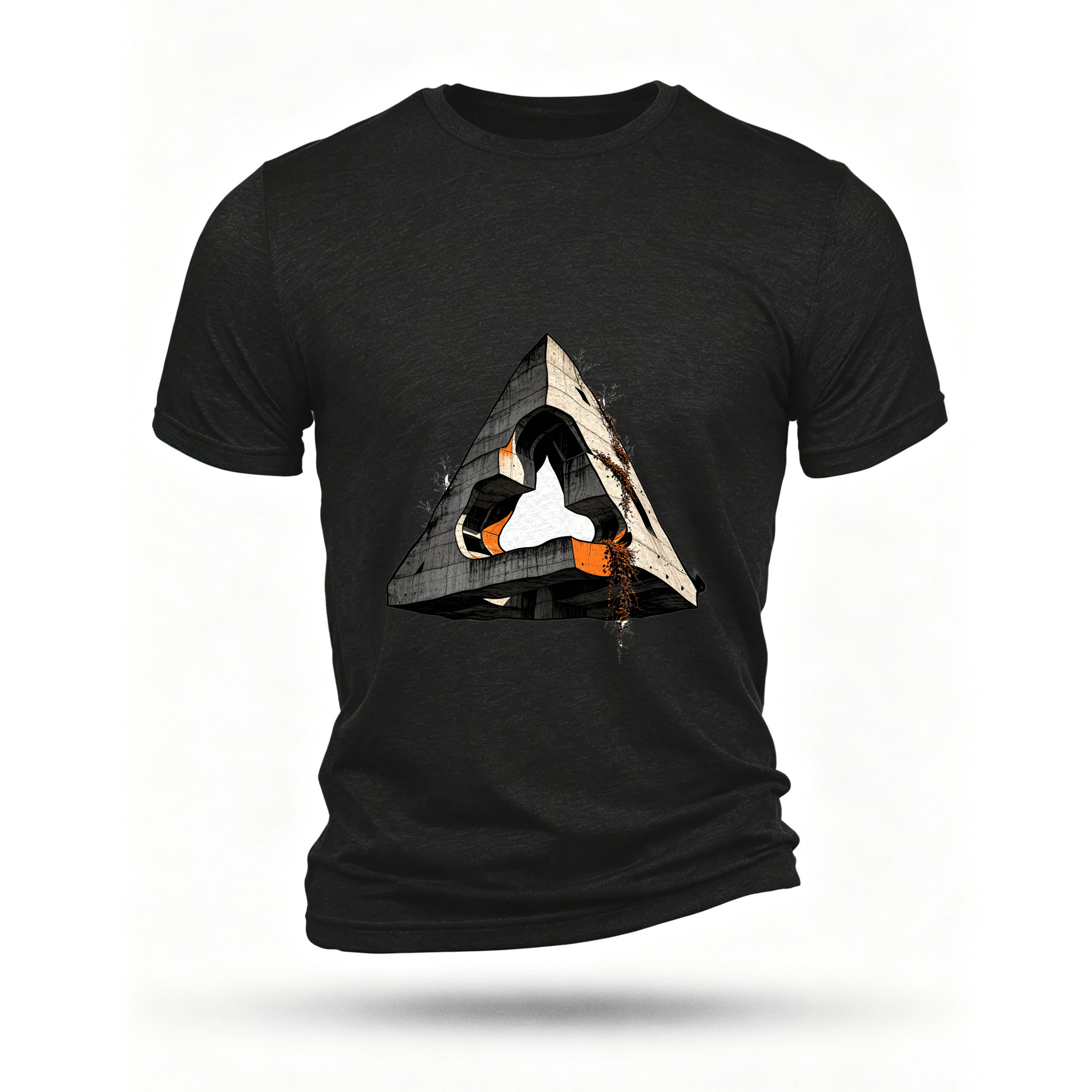 Black T-shirt, front print