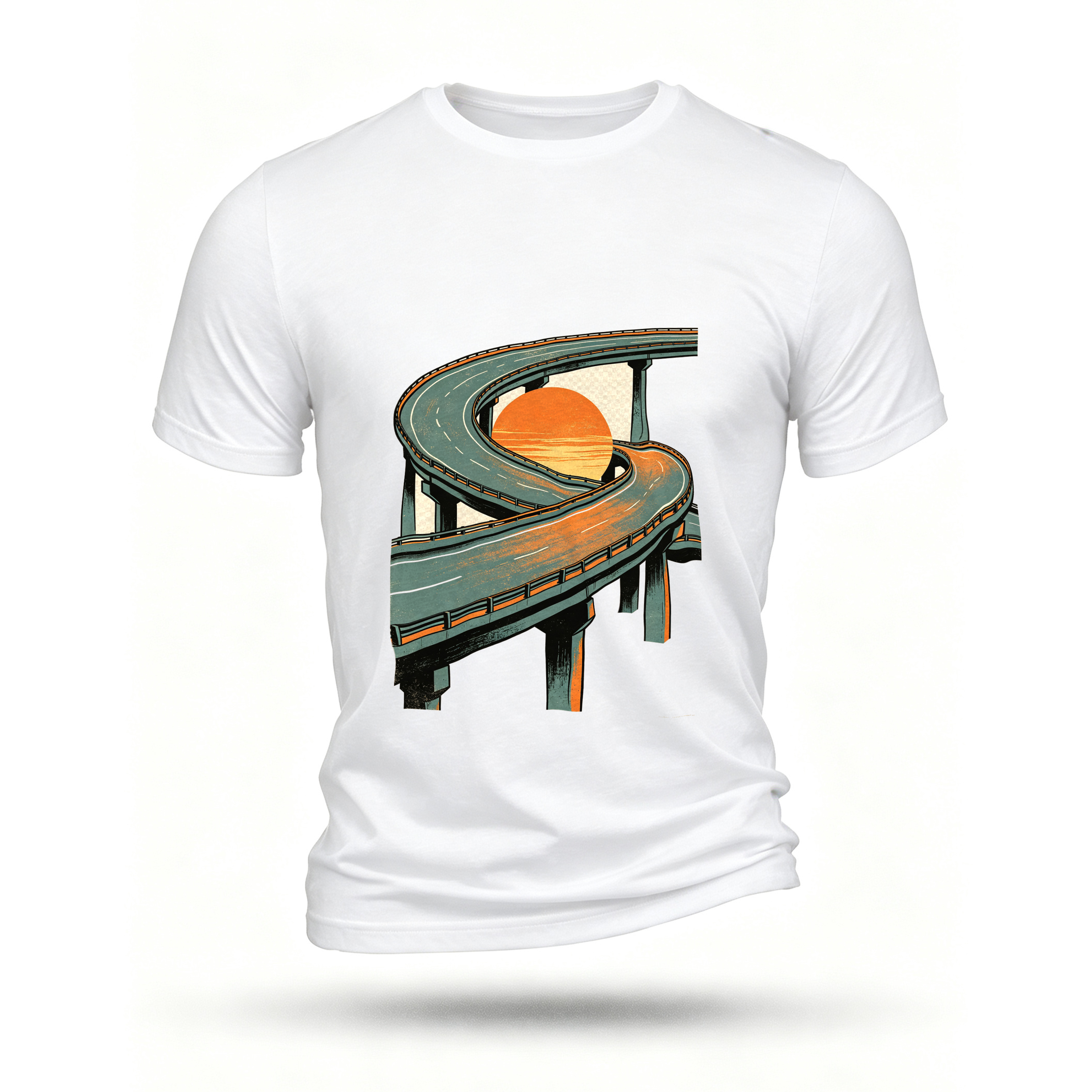 White T-shirt, front print
