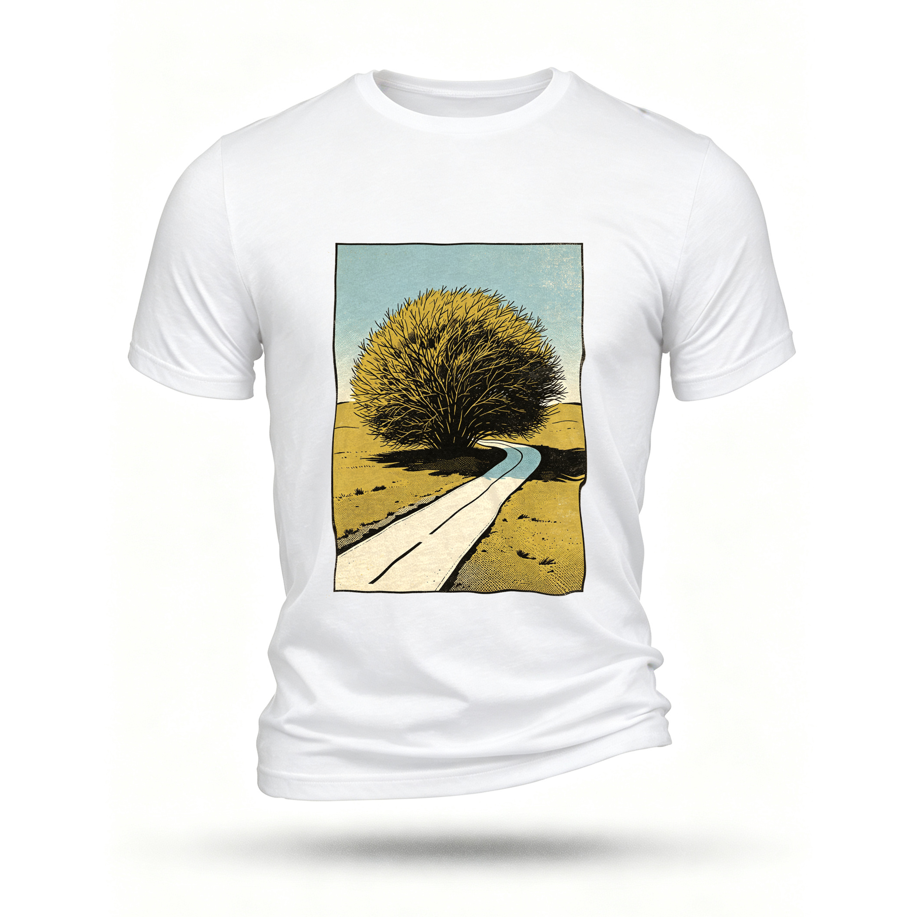 White T-shirt, front print