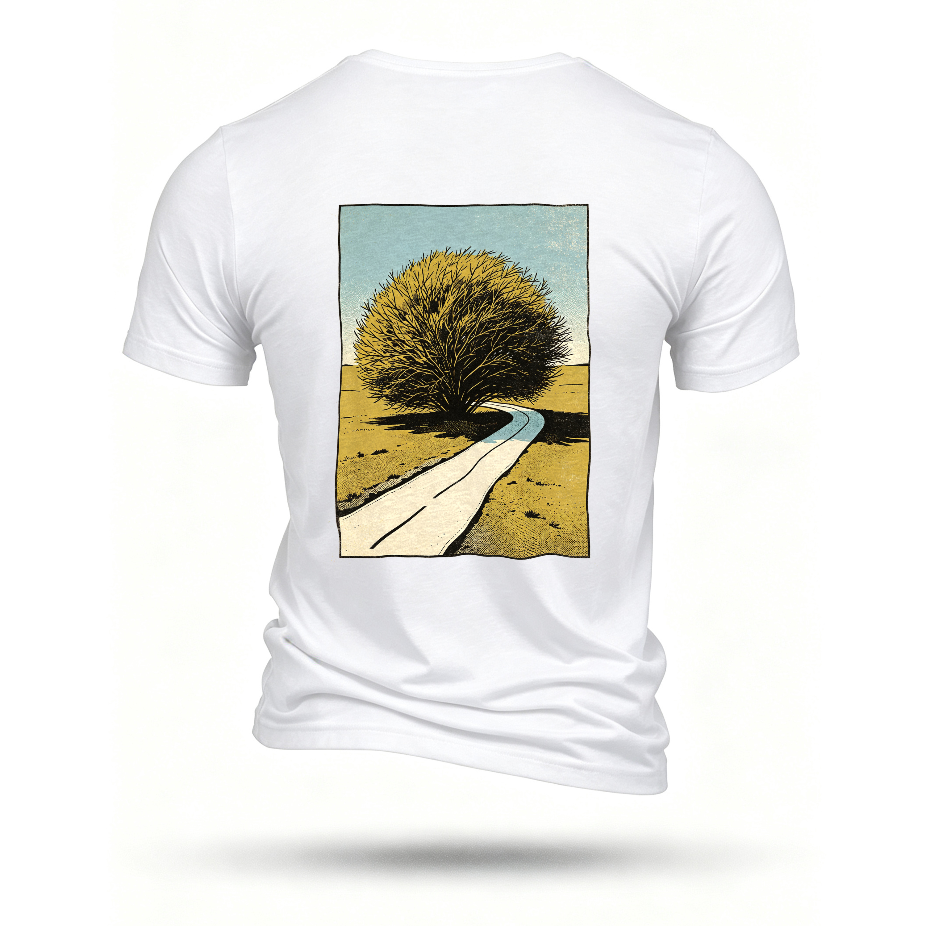 White T-shirt, back print