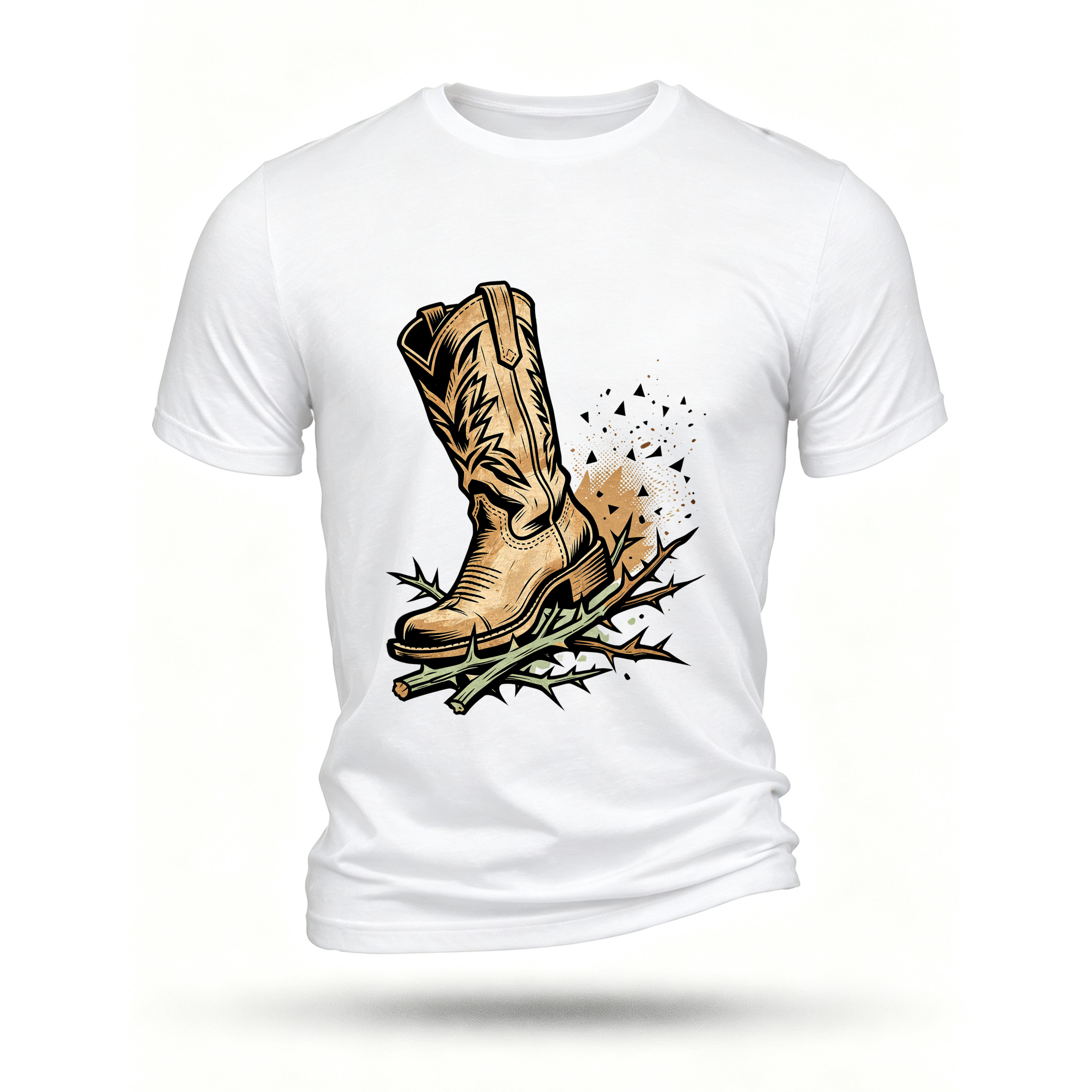White T-shirt, front print