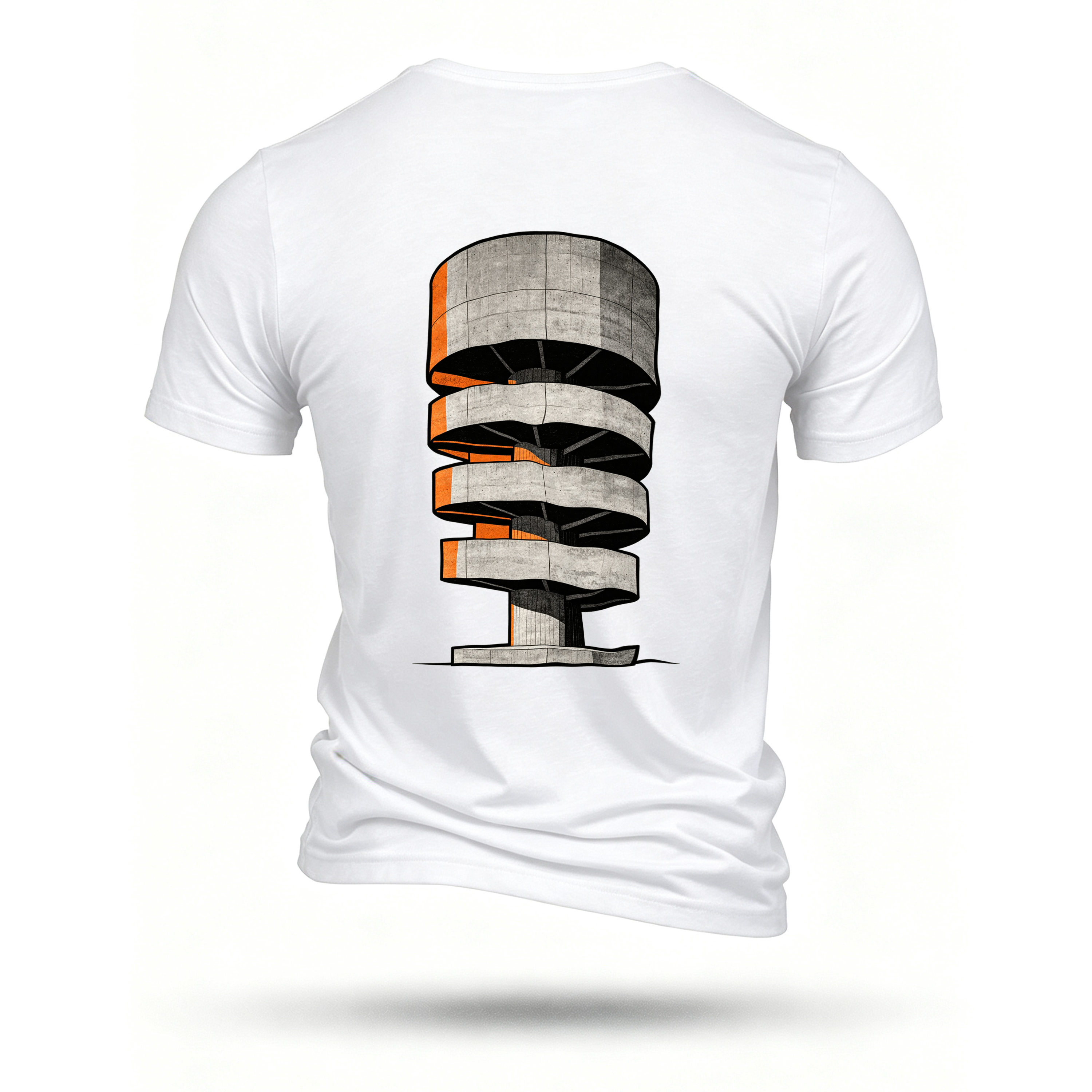 White T-shirt, back print