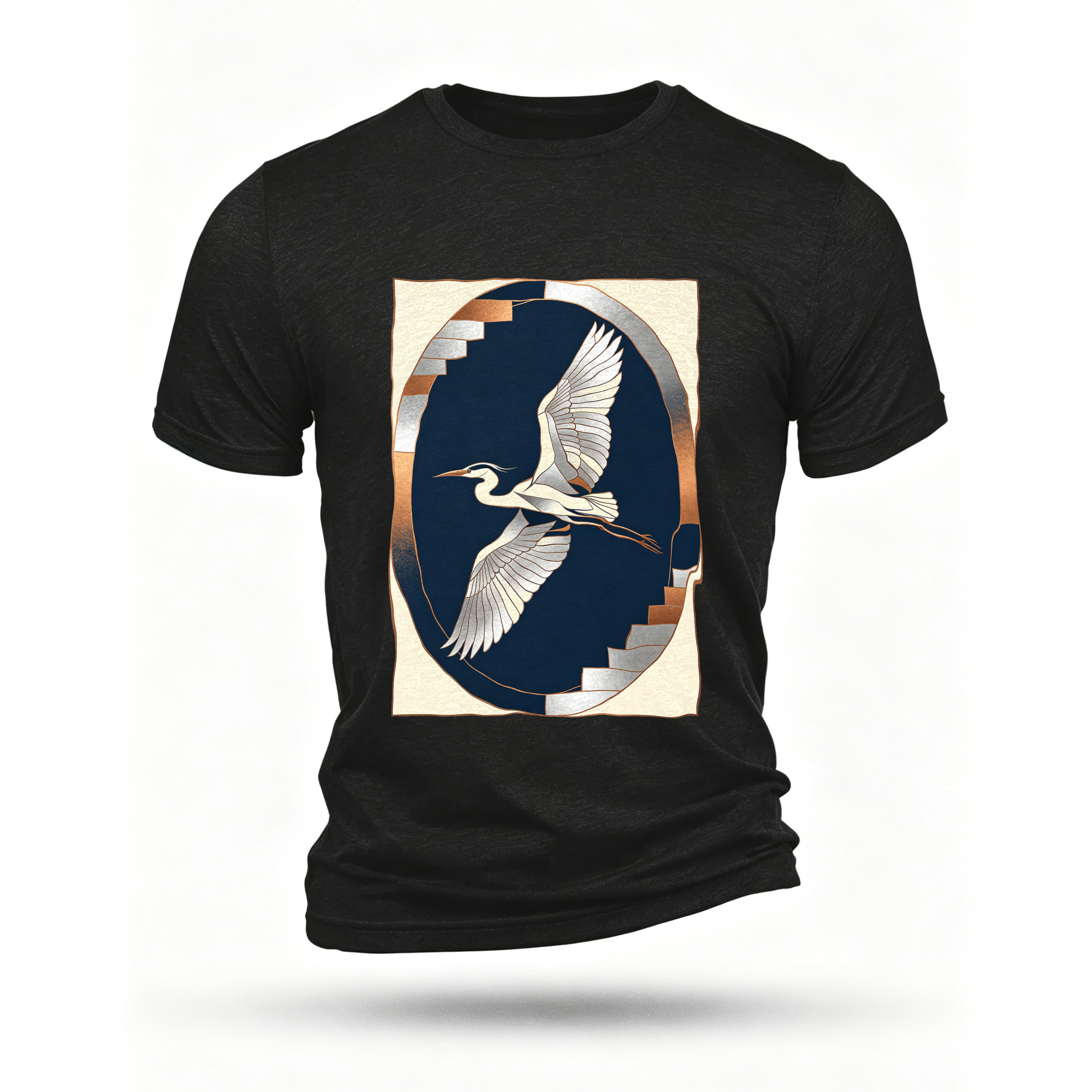 Black T-shirt, front print