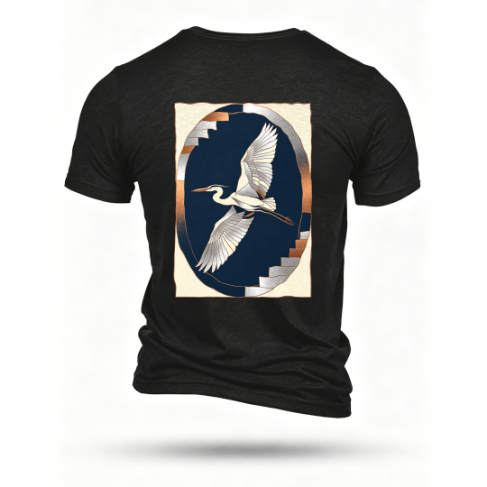 Black T-shirt, back print