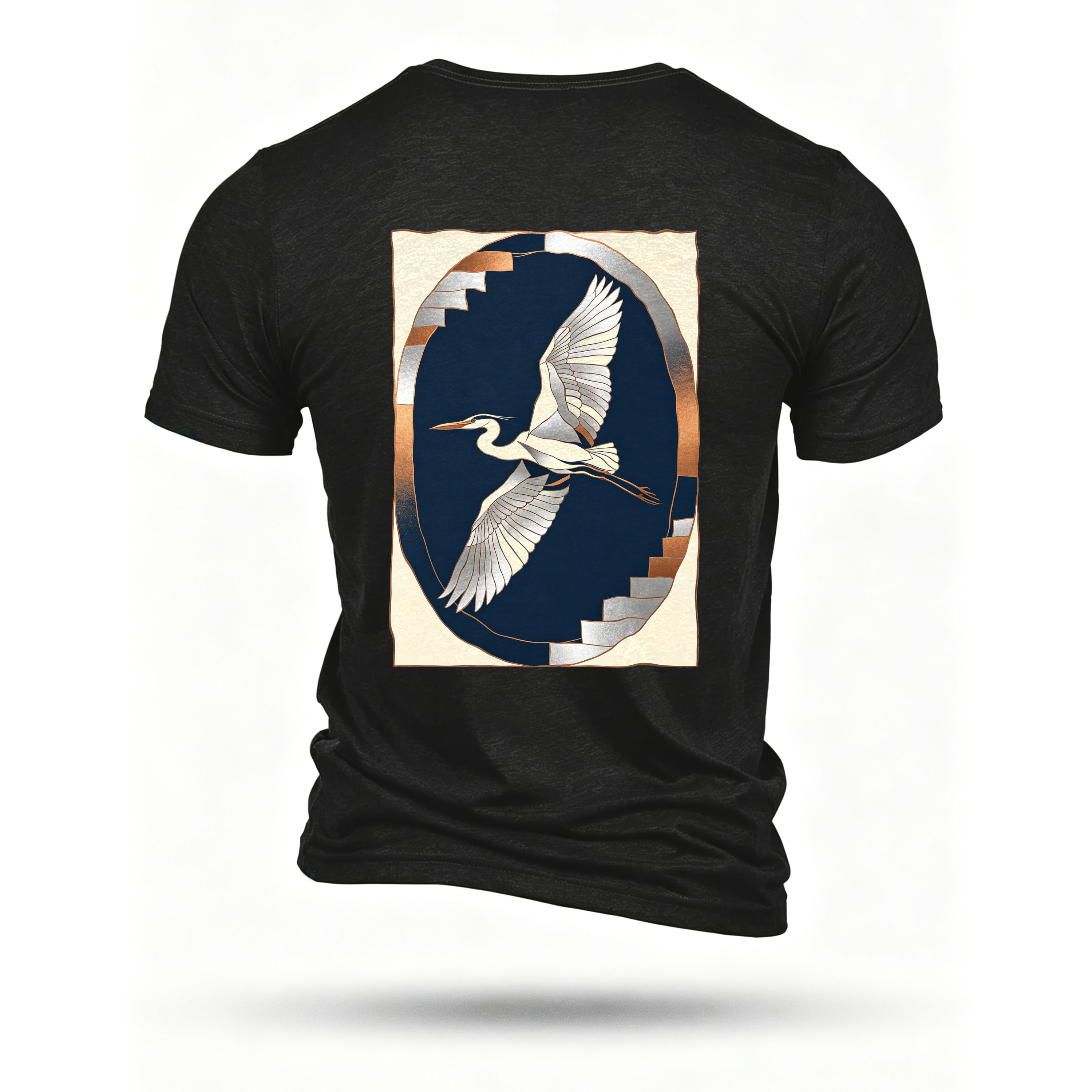 Black T-shirt, back print
