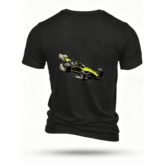 Black T-shirt, back print