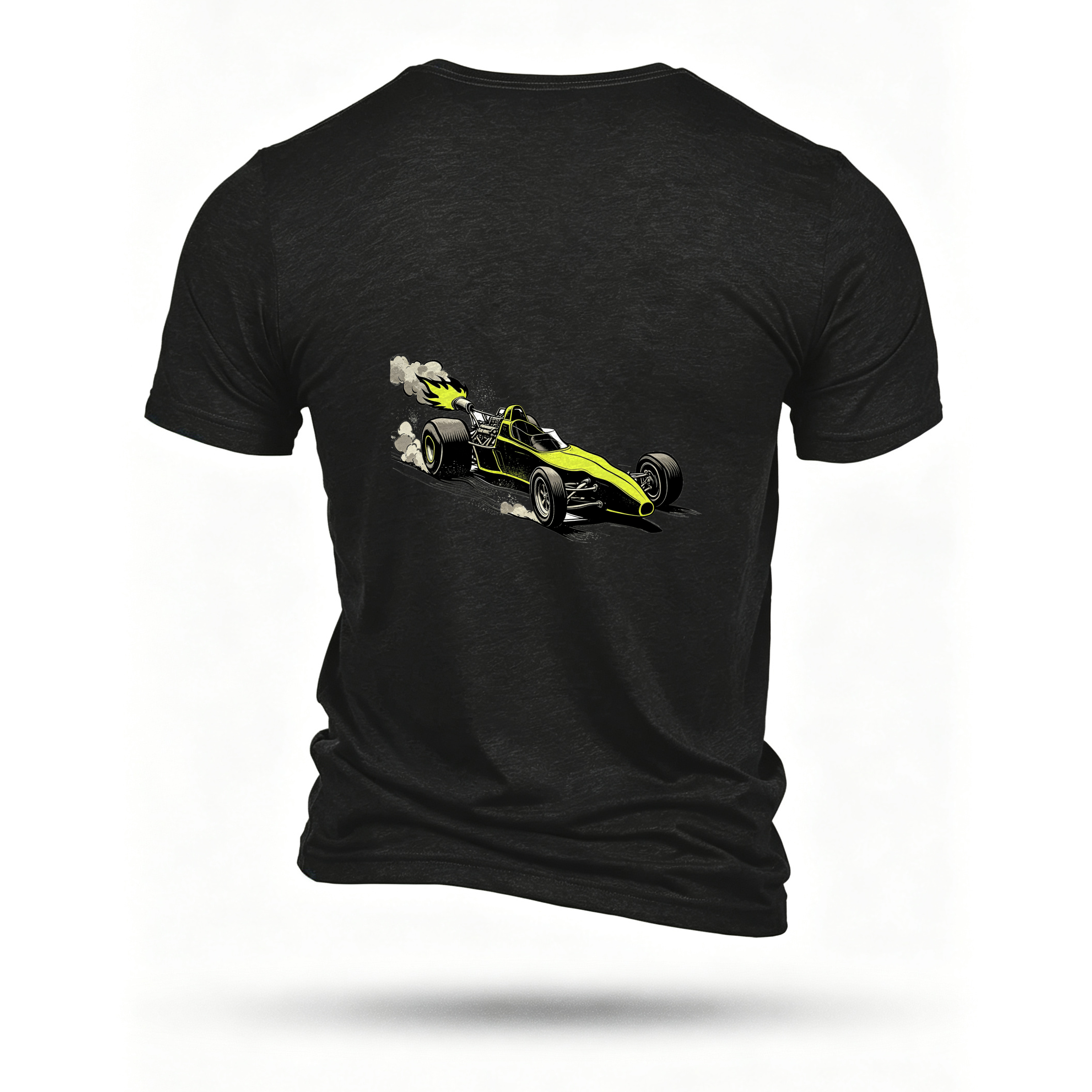 Black T-shirt, back print