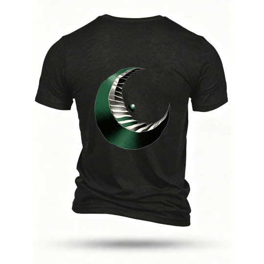 Black T-shirt, back print