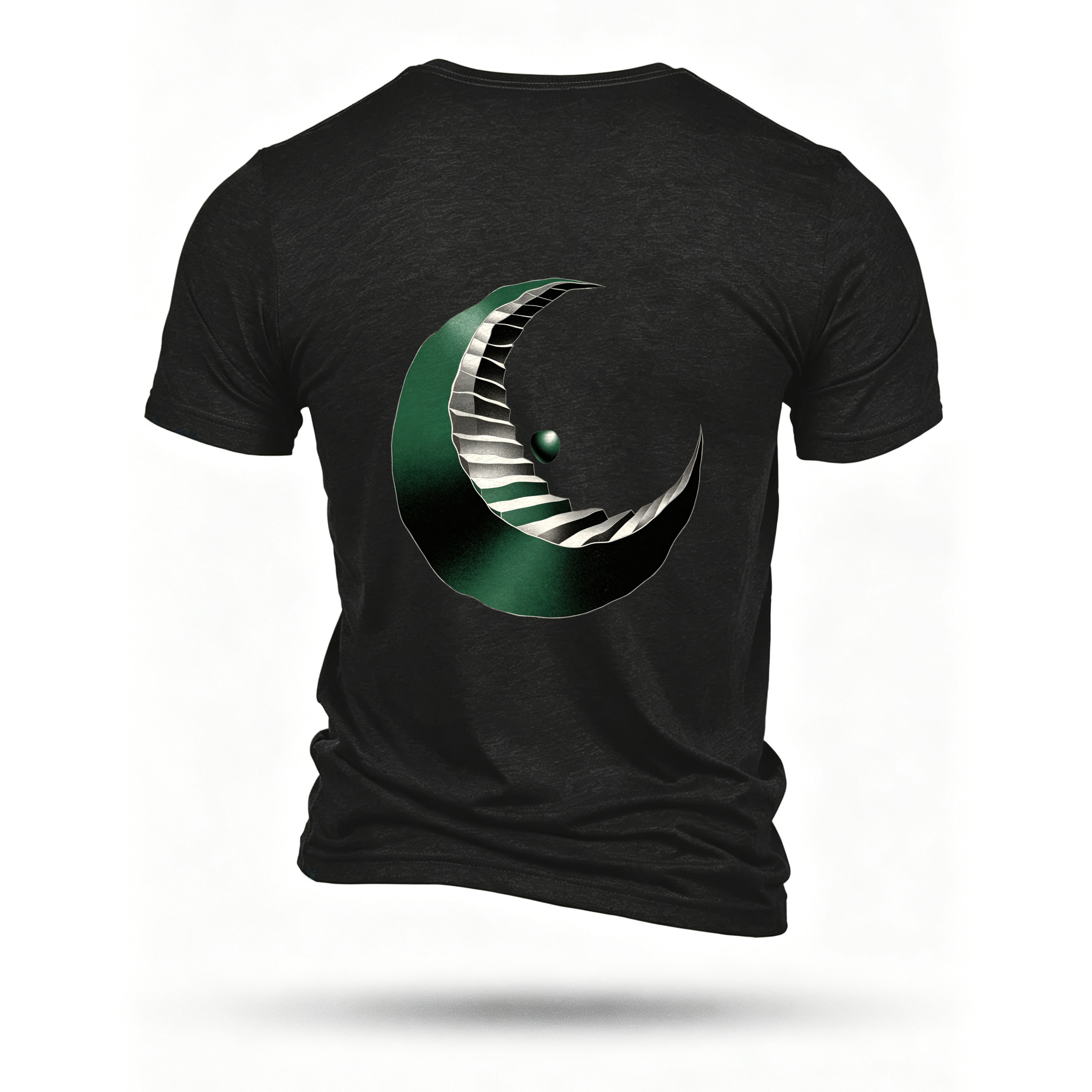 Black T-shirt, back print