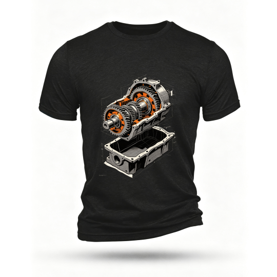 Black T-shirt, front print