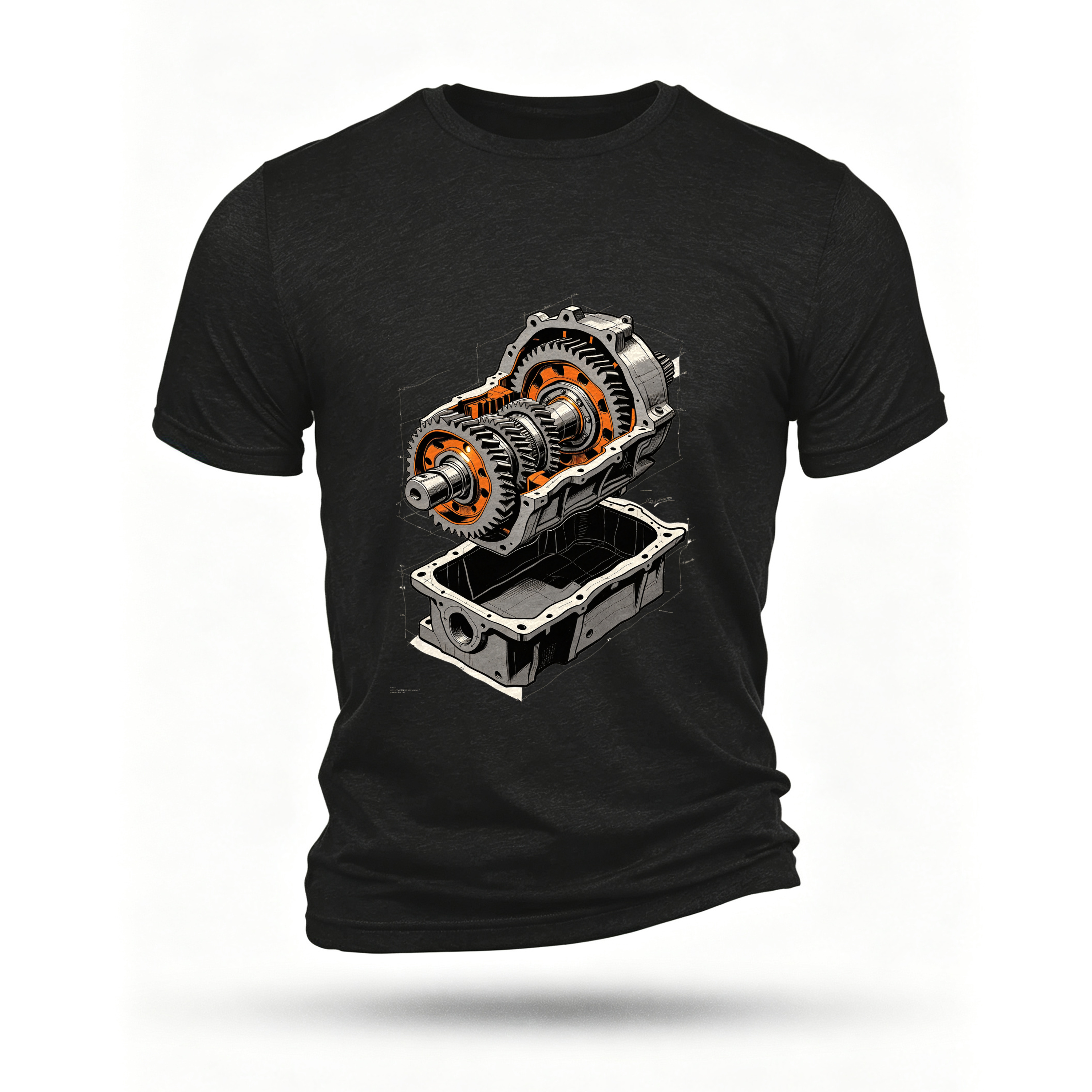 Black T-shirt, front print