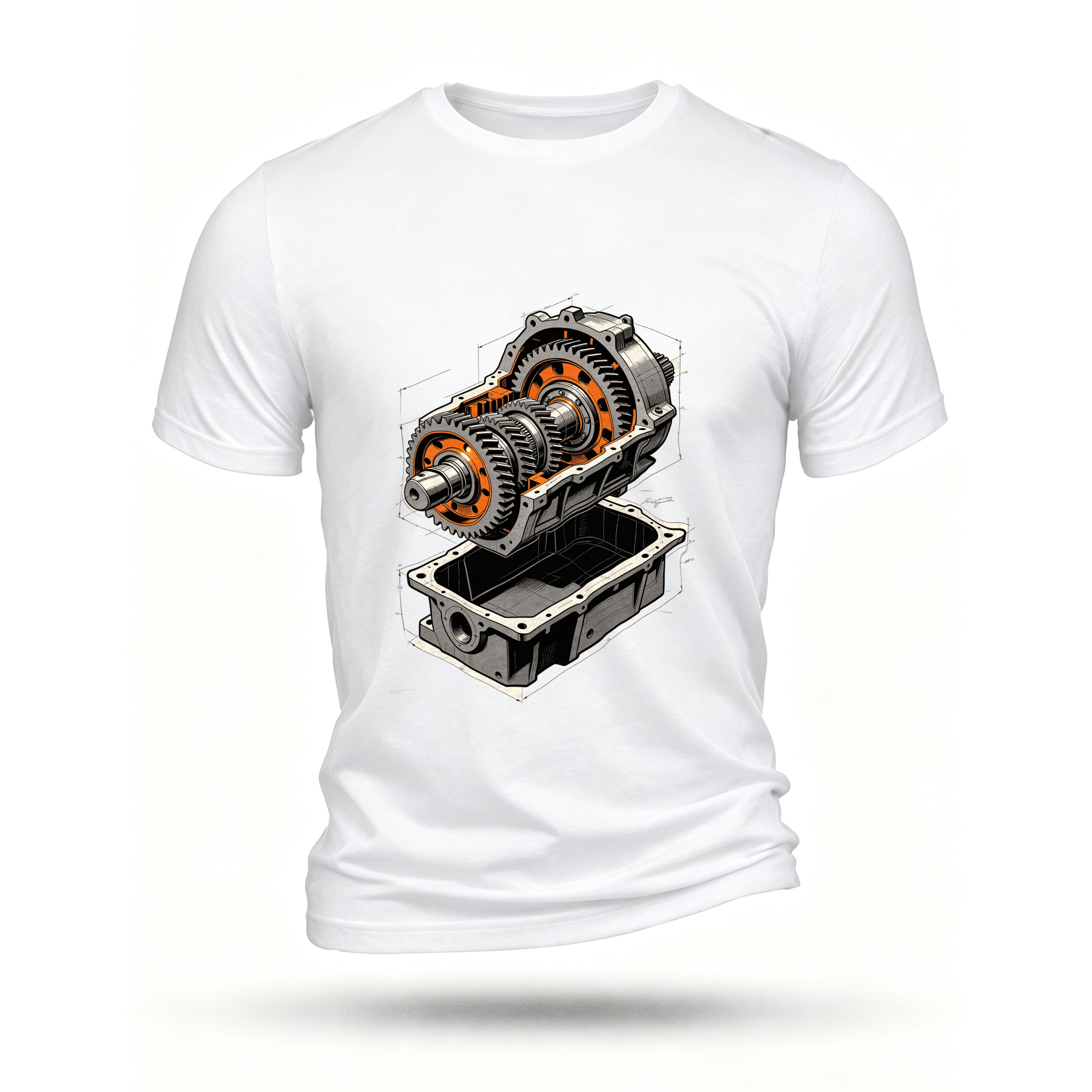 White T-shirt, front print
