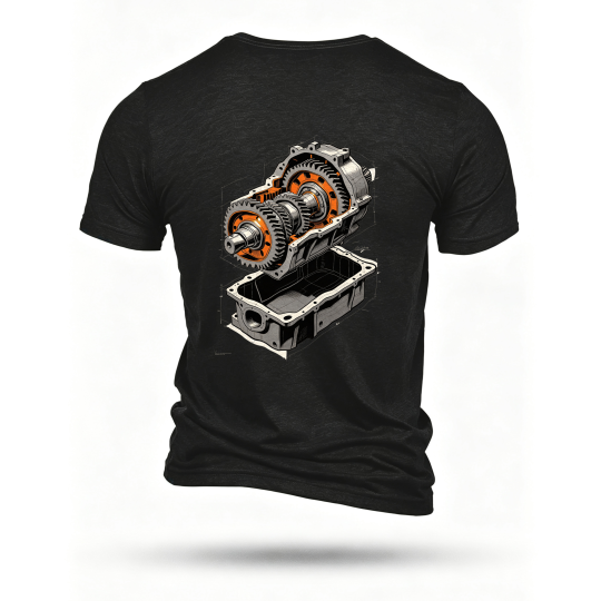 Black T-shirt, back print