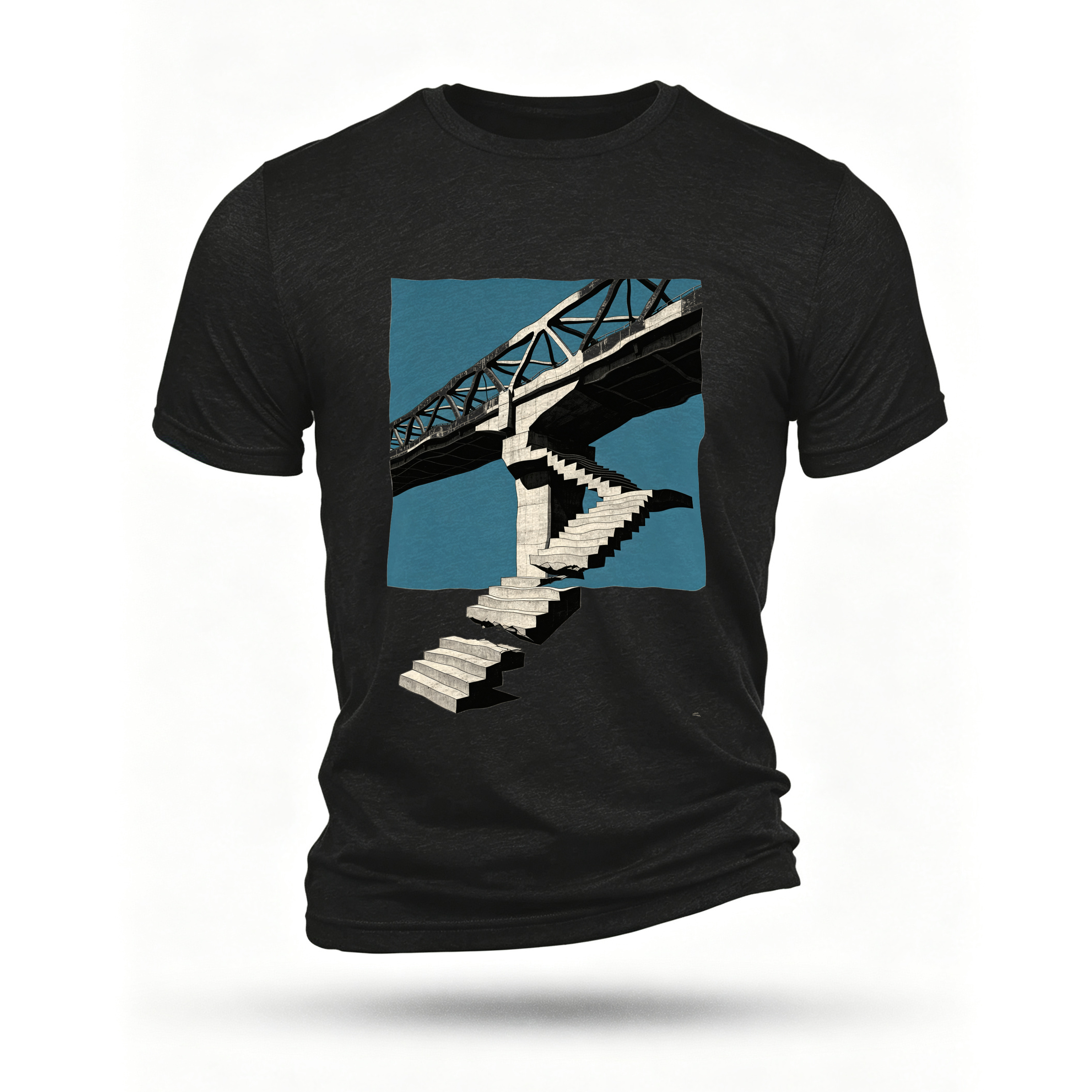 Black T-shirt, front print